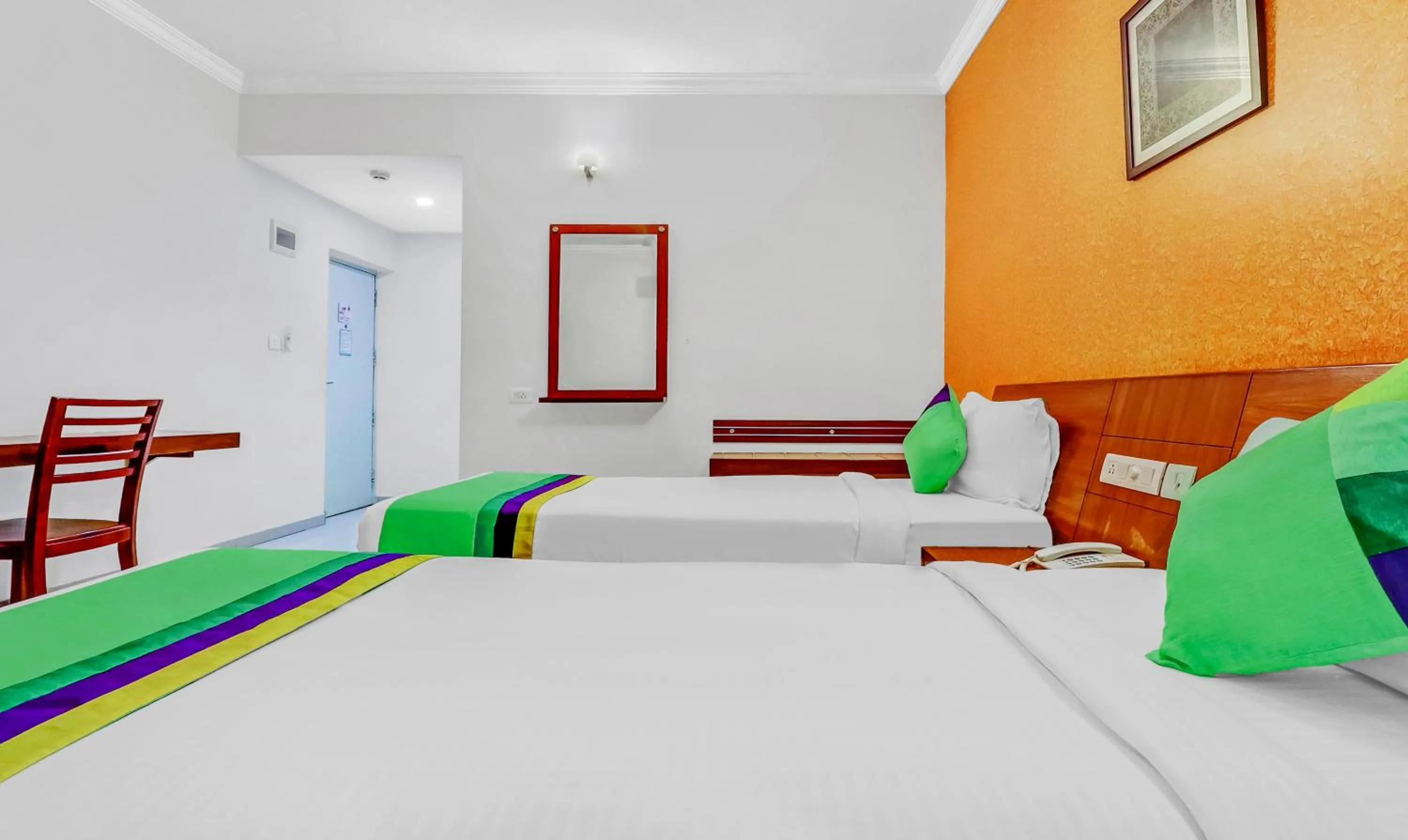 Bedroom, Bed in Treebo The Grand Skyla Marathahalli