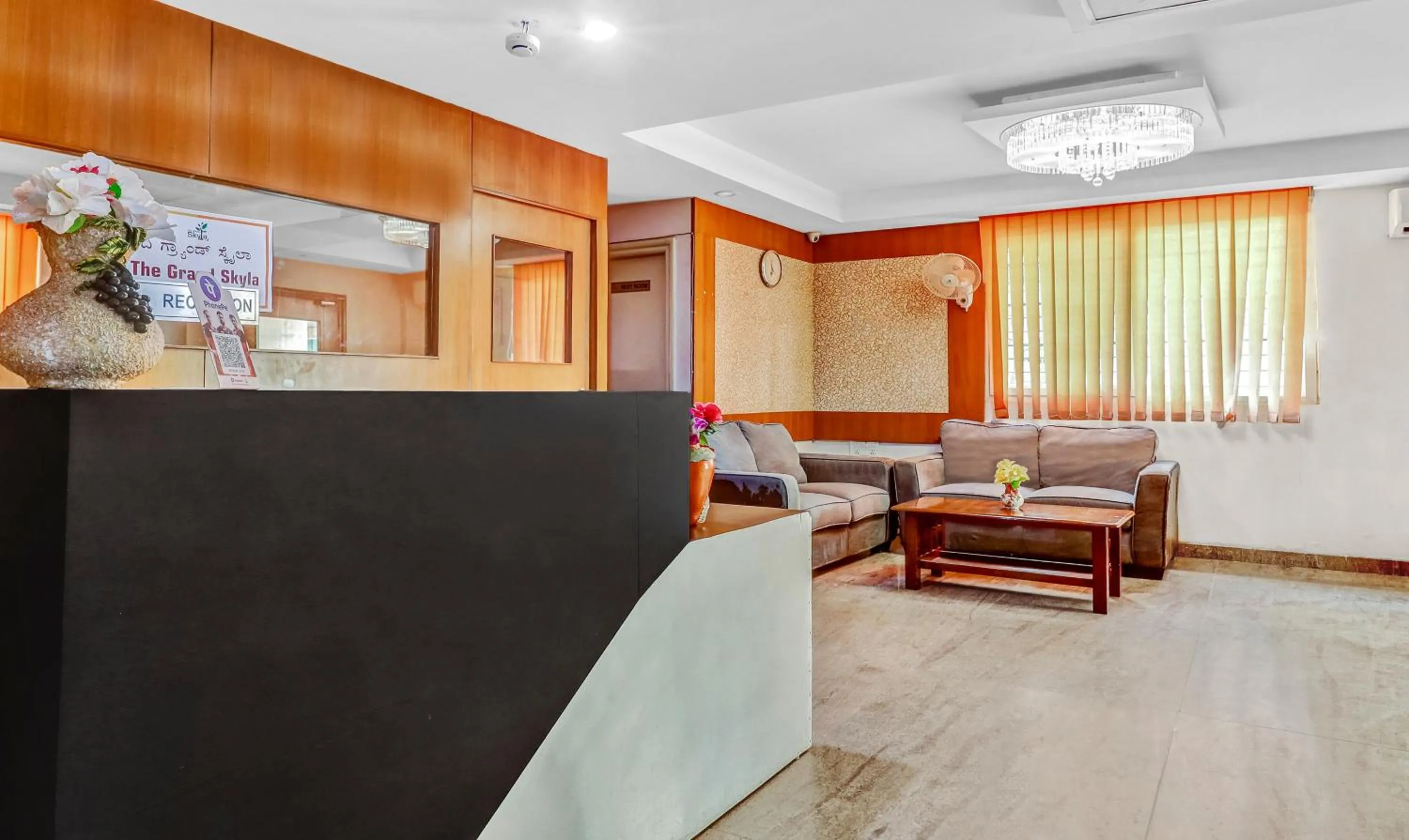 Lobby or reception in Treebo The Grand Skyla Marathahalli