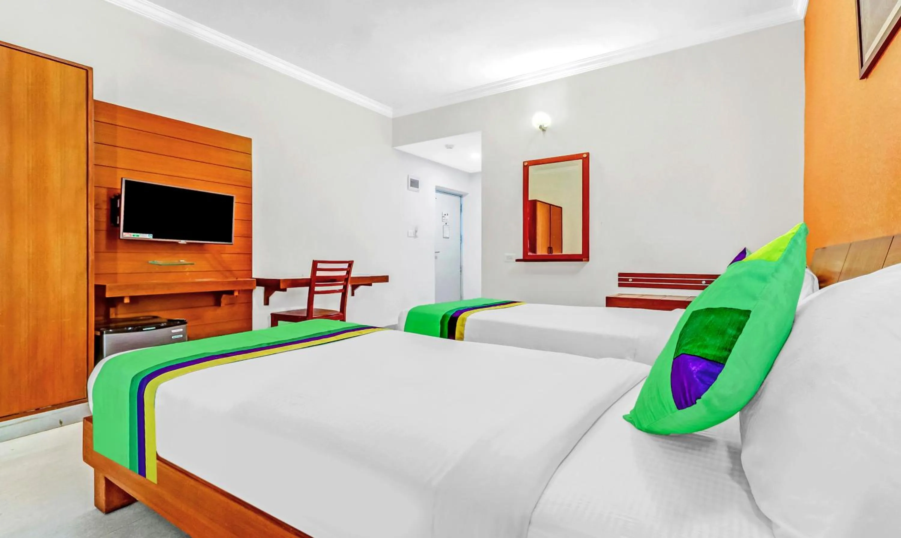 Bedroom, Bed in Treebo The Grand Skyla Marathahalli