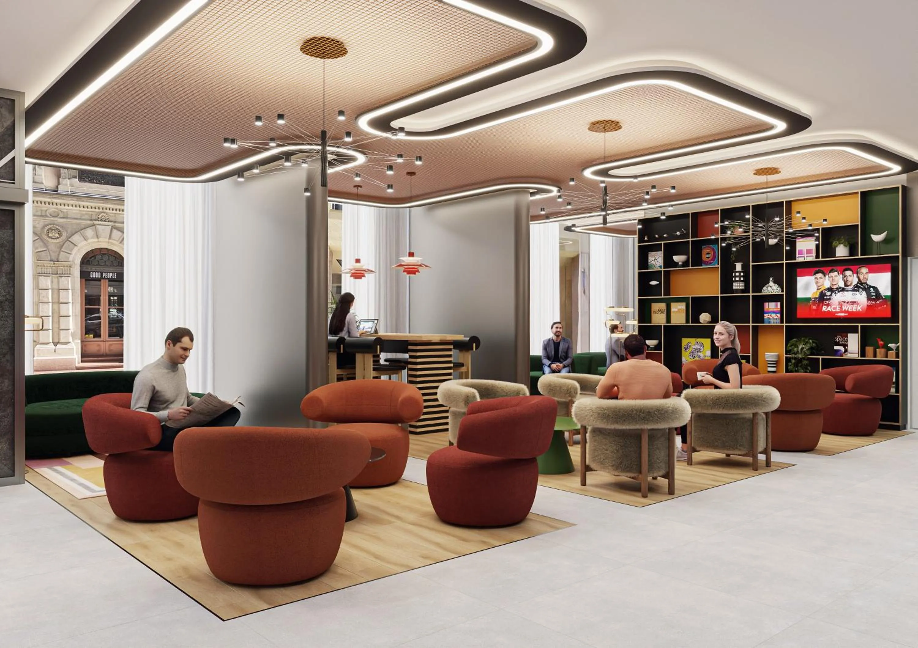 Lobby or reception in Danubius Hotel Erzsébet City Center