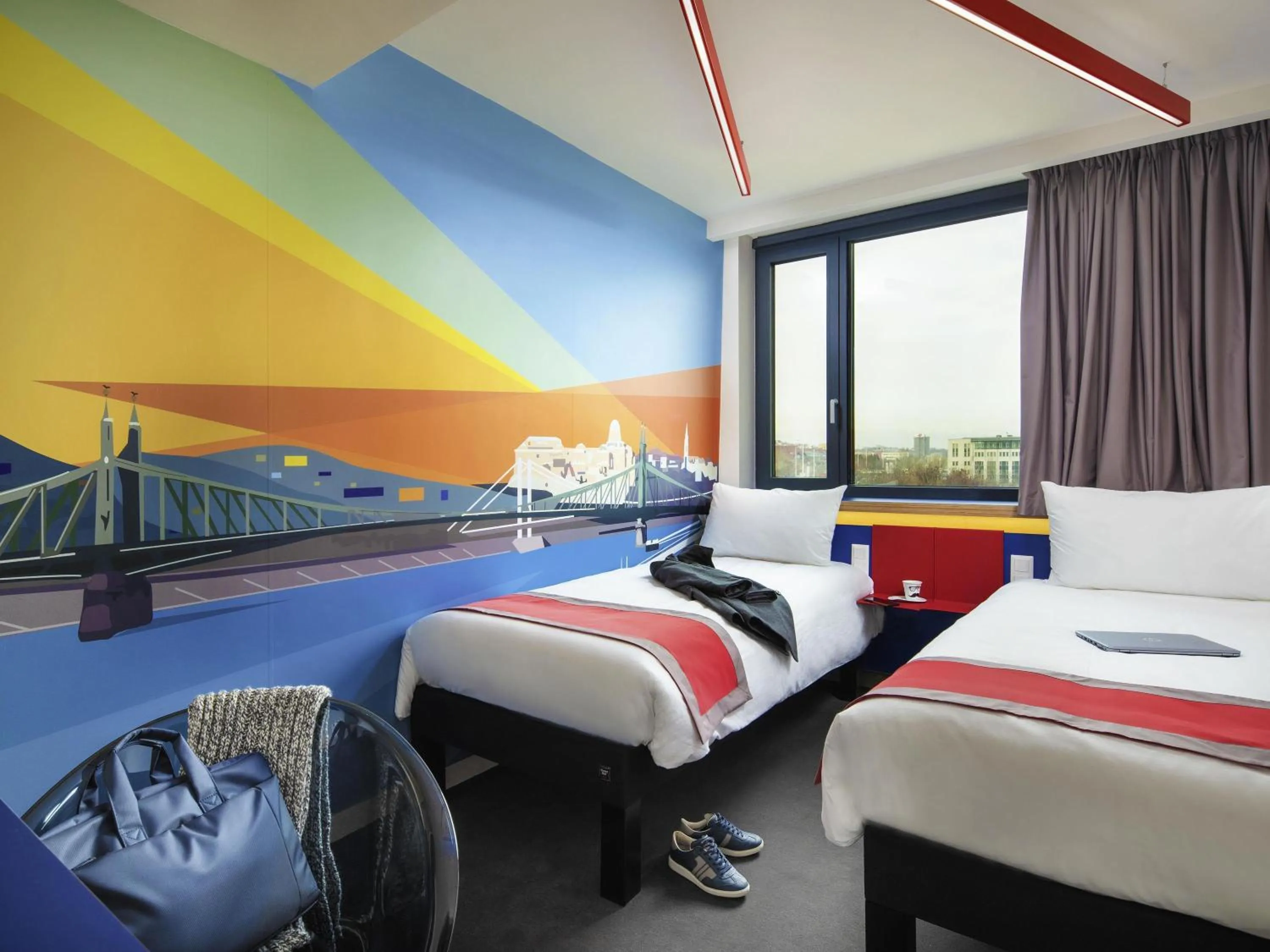 Bedroom, Bed in ibis Styles Budapest Citywest