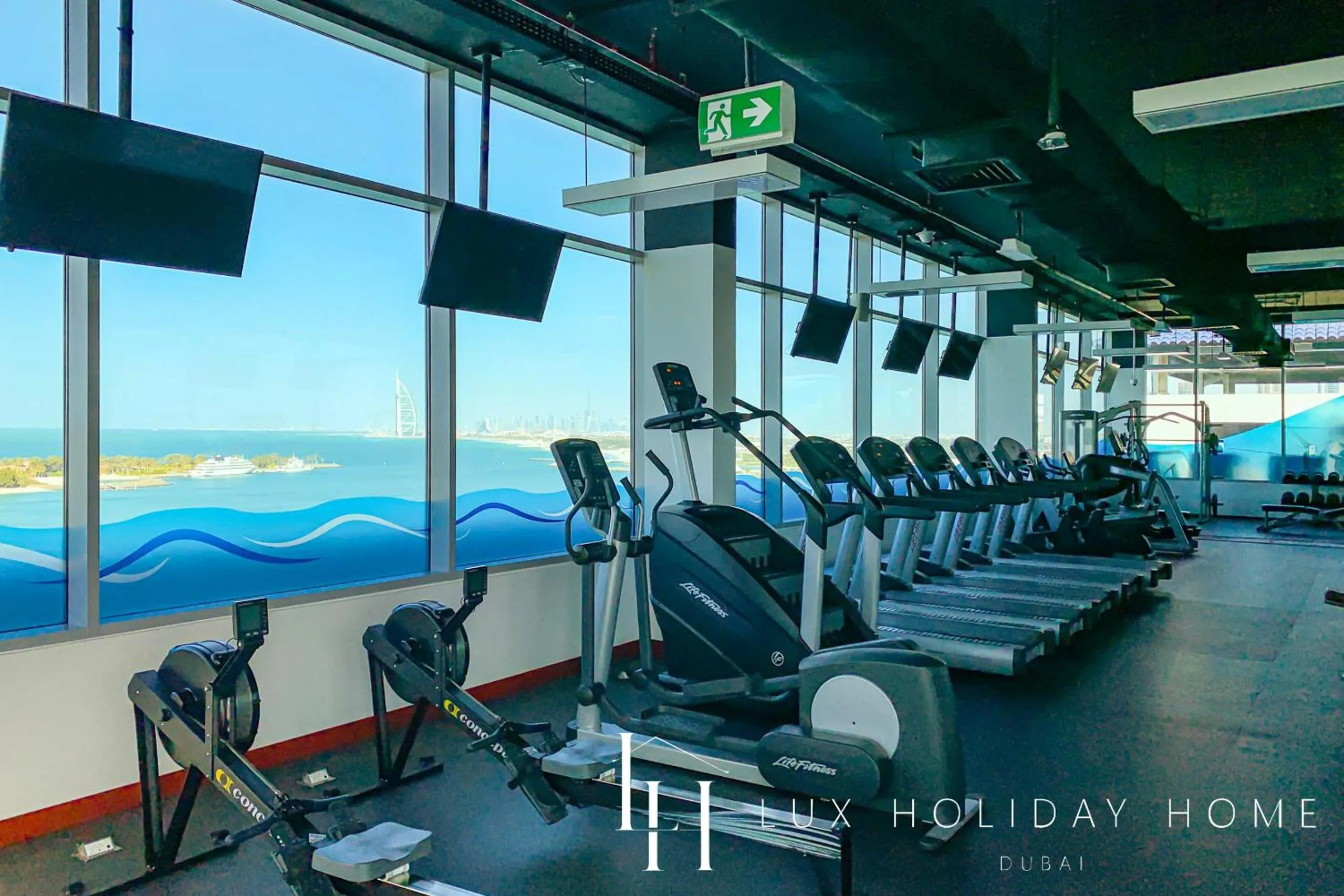 Fitness centre/facilities in LUX Opulent Island Suite 6 Burj View