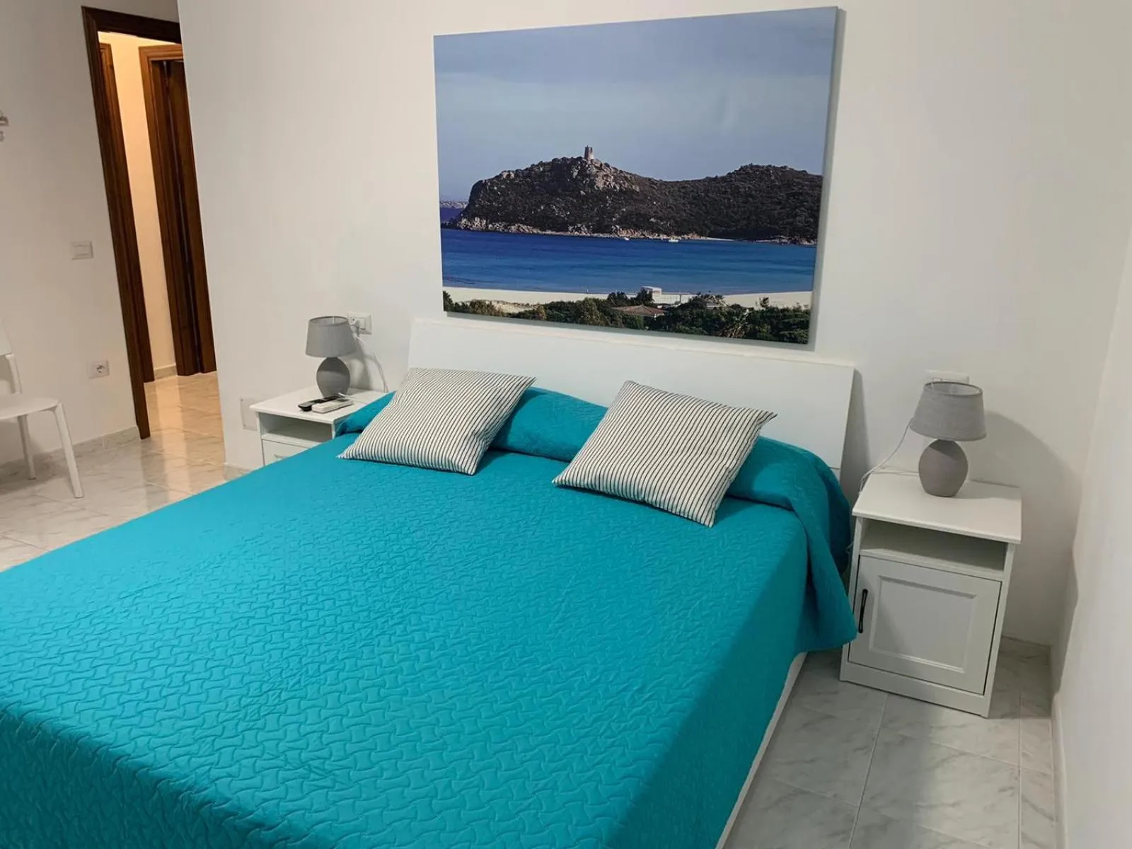 Balcony/Terrace, Bed in B&B Bentu de Mari