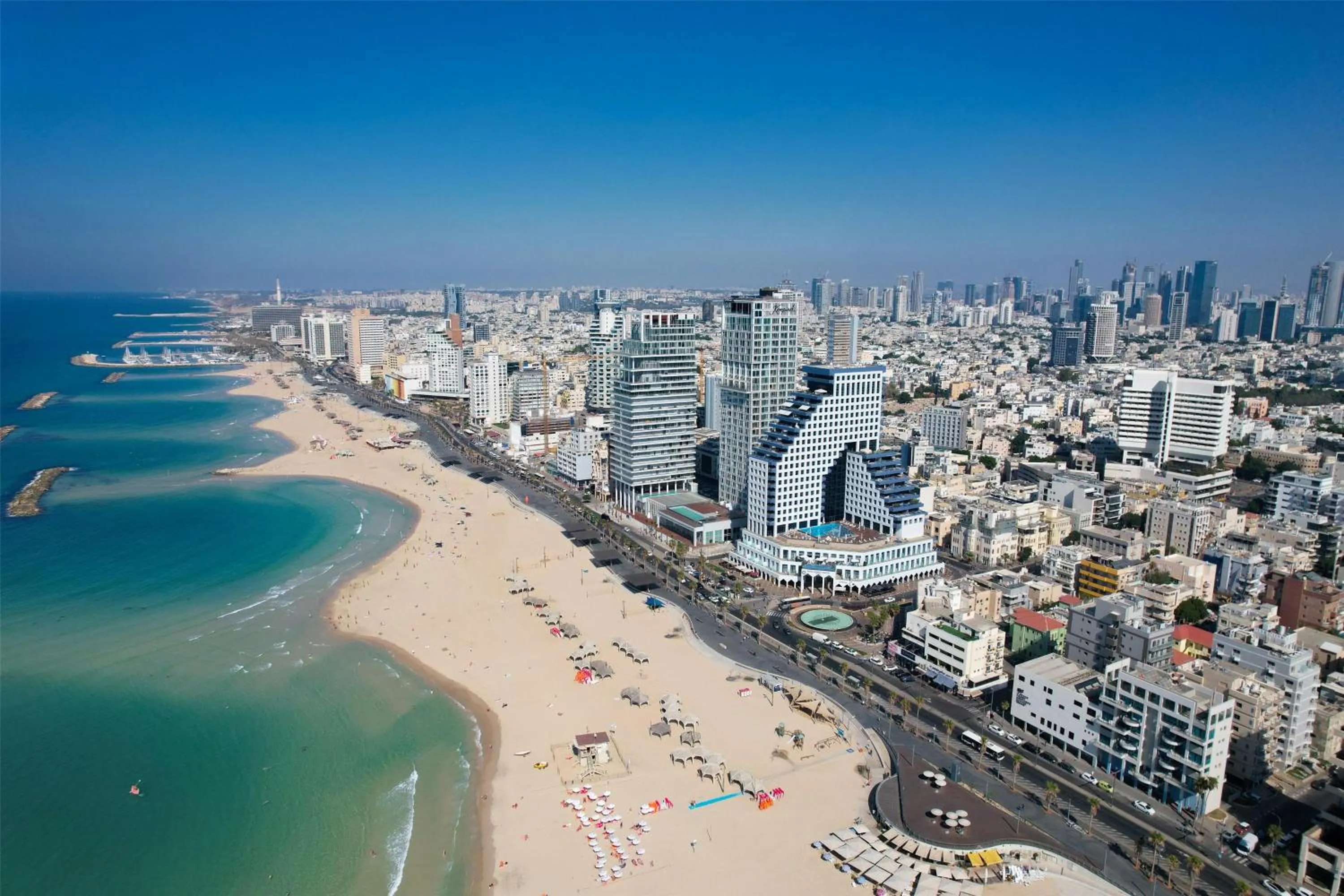 Beach in The David Kempinski Tel Aviv