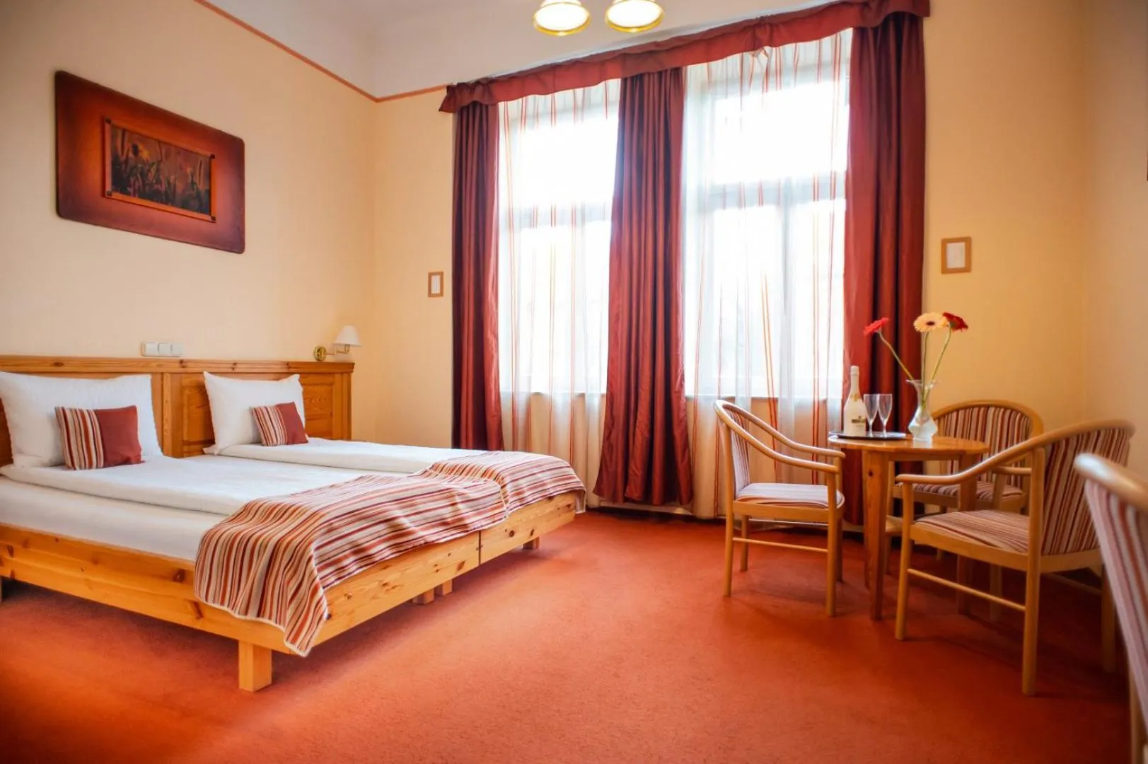 Bed in Hotel Manzard Panzio