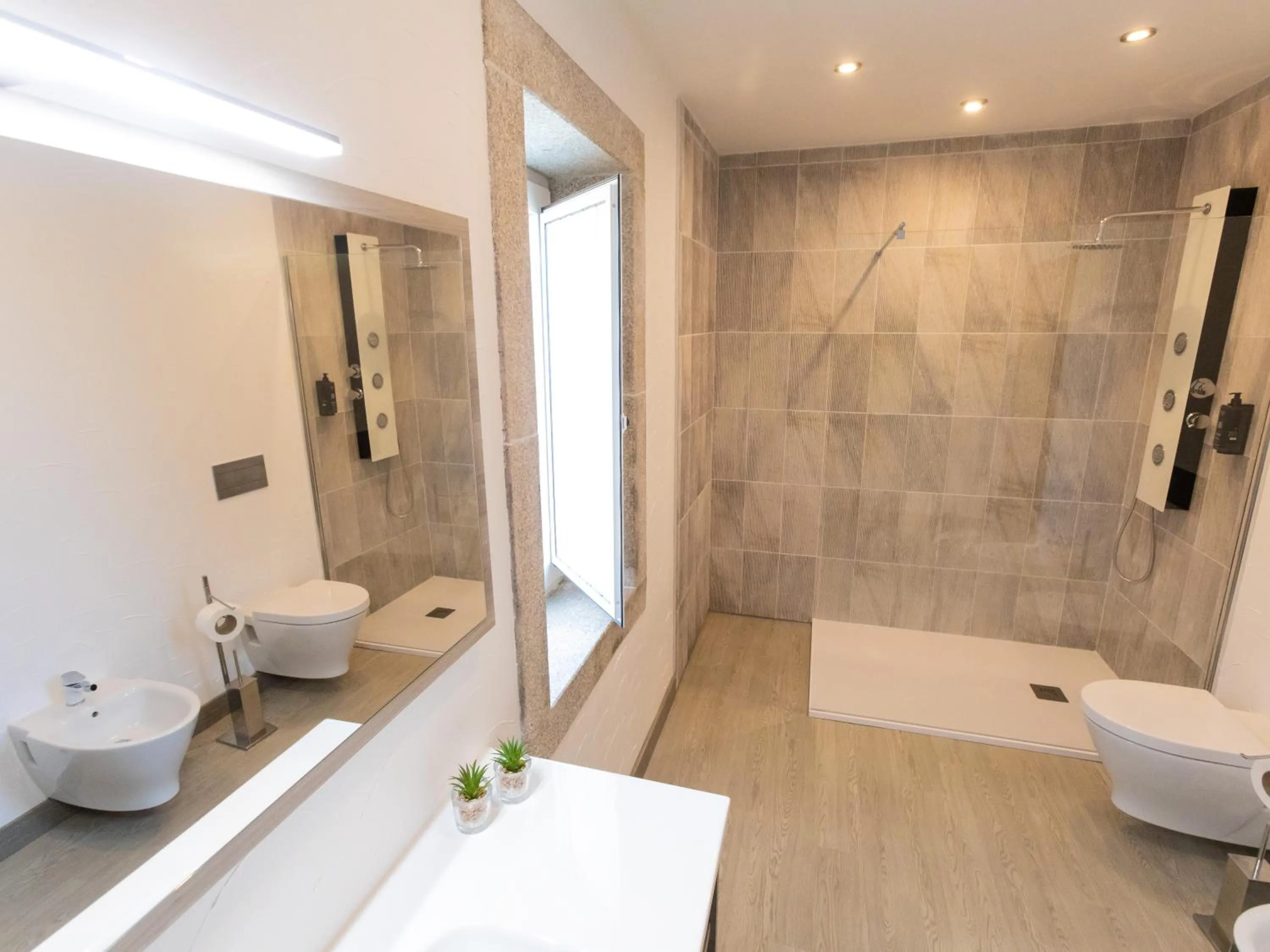 Bathroom in Golden Mirror