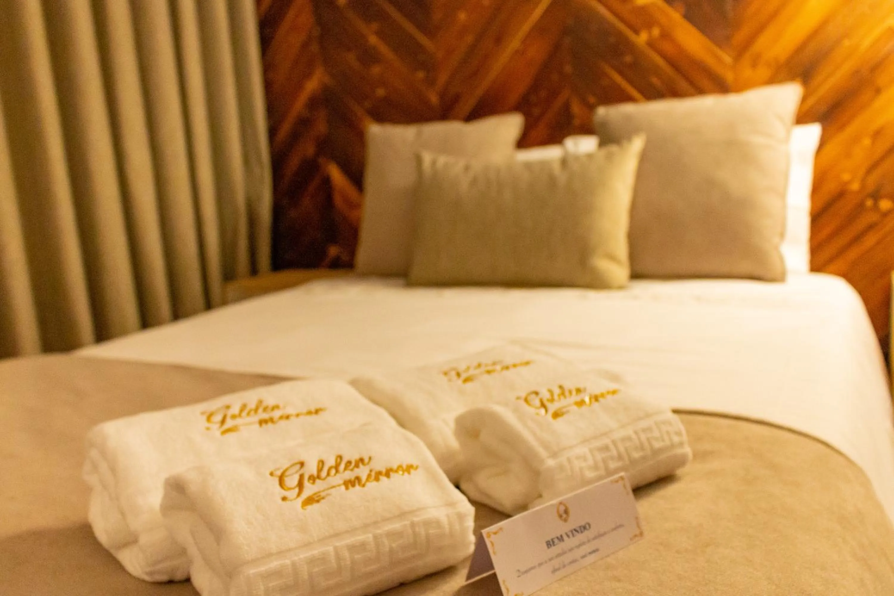 Bed in Golden Mirror