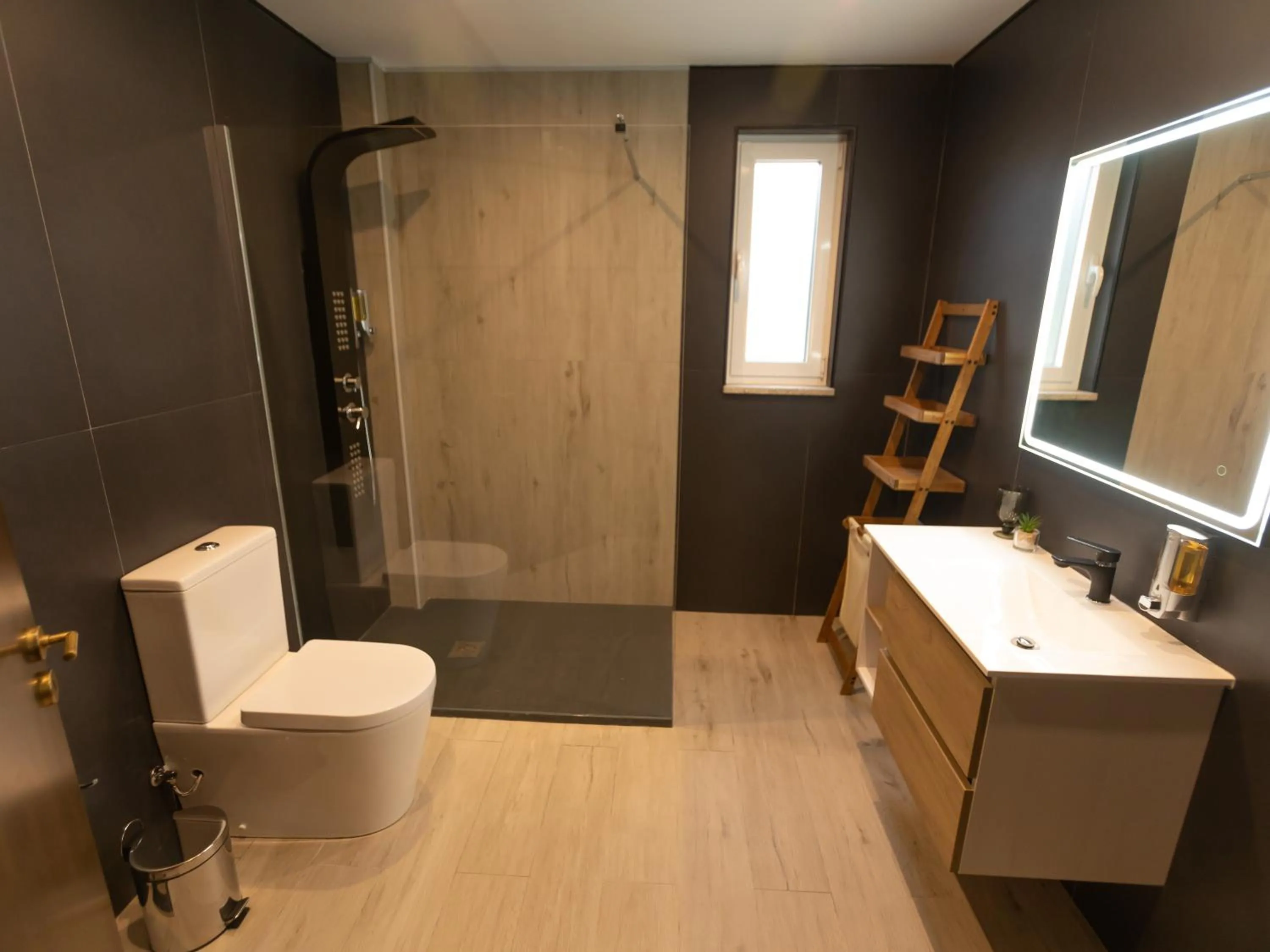 Bathroom in Golden Mirror