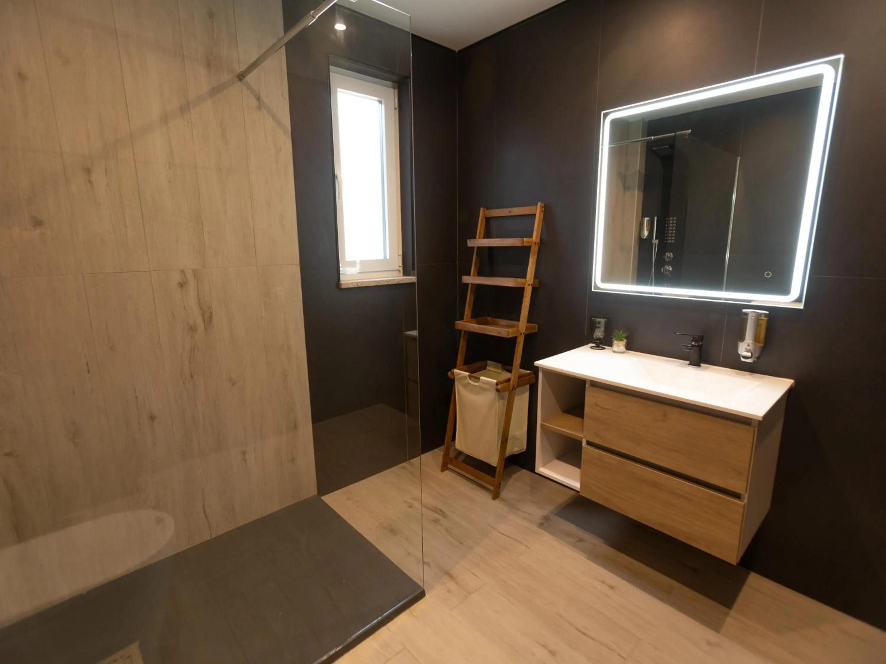 Bathroom in Golden Mirror