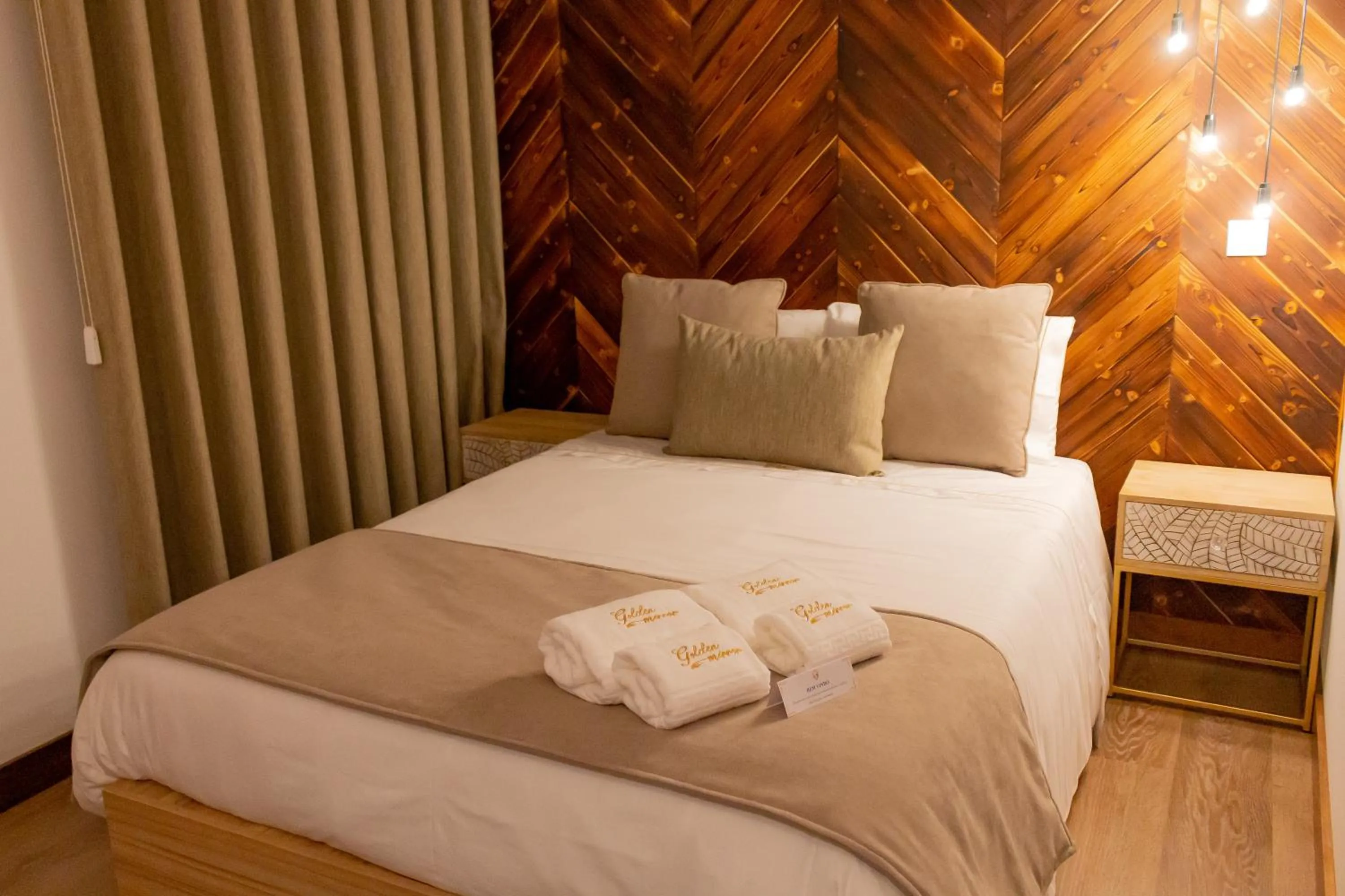 Bed in Golden Mirror