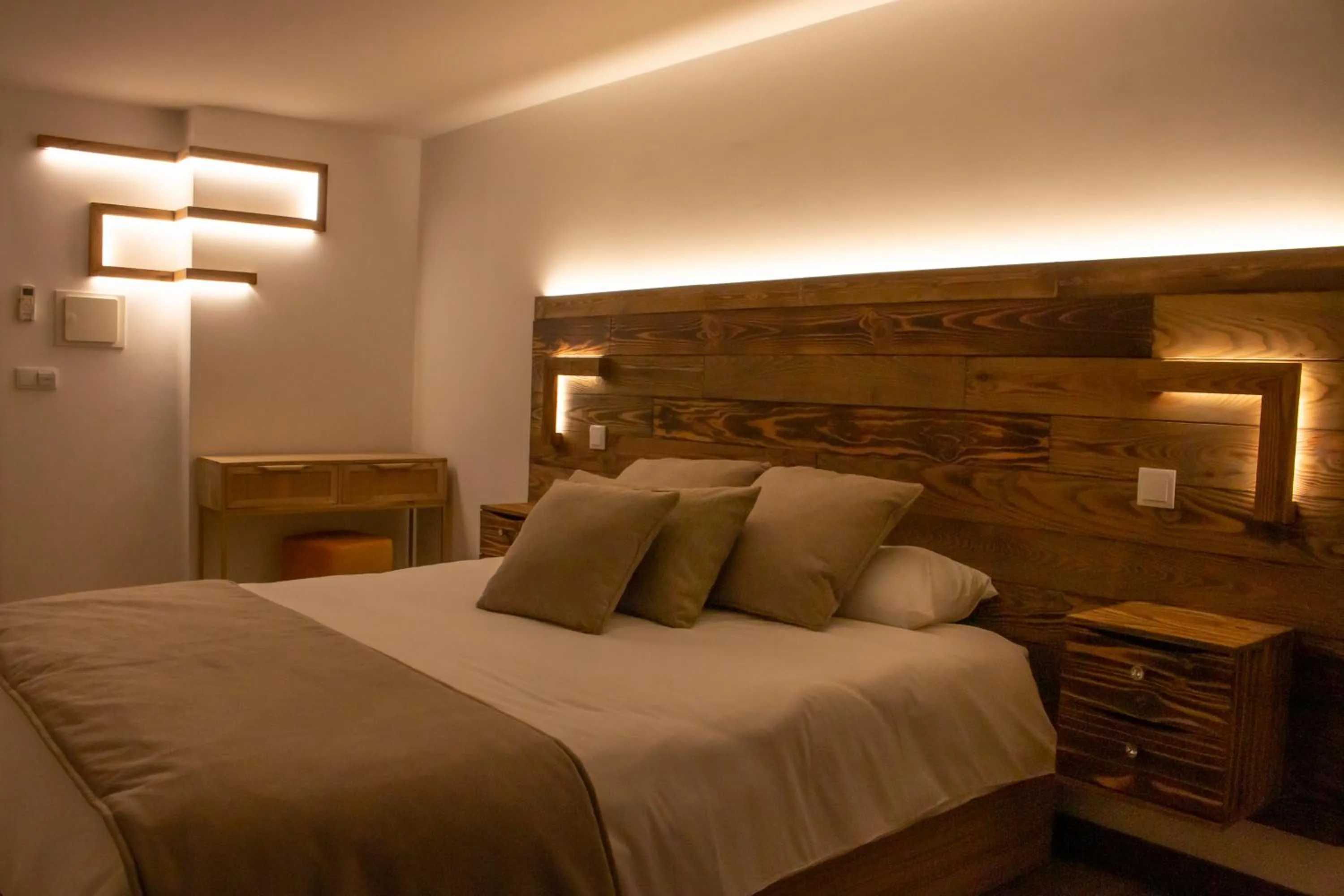 Bed in Golden Mirror