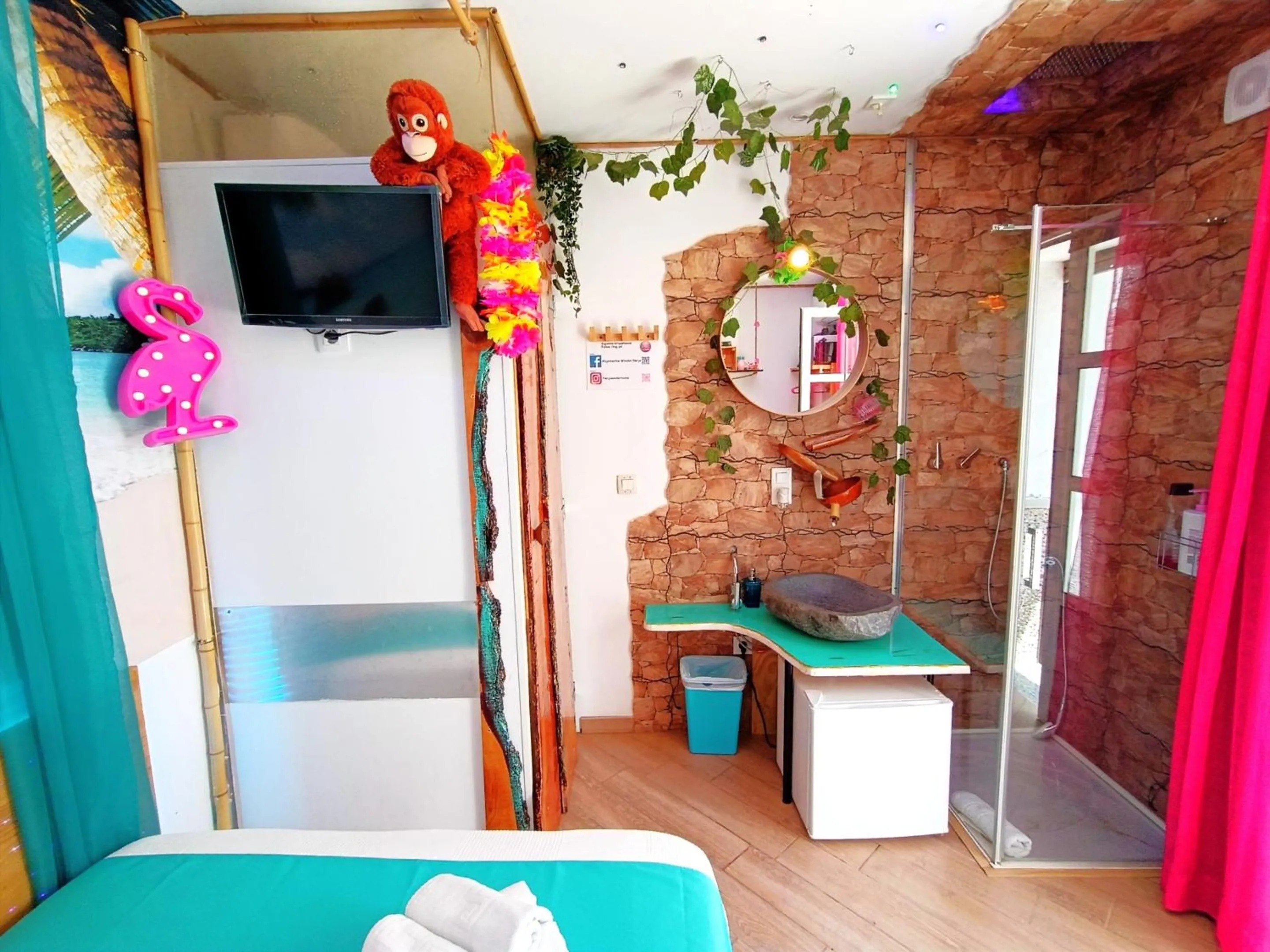 Bedroom in Wonder Room Paraiso Magico Habitacion a 2 min de la playa