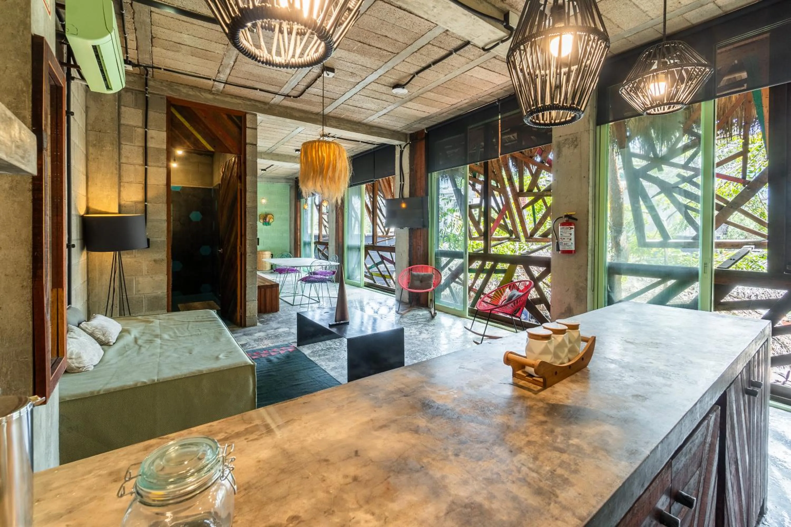 Seating area in Papelillo Lofts