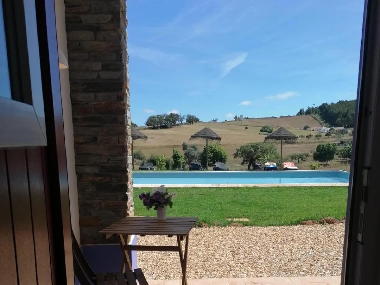 Pool view in Ares do Monte - Turismo Rural