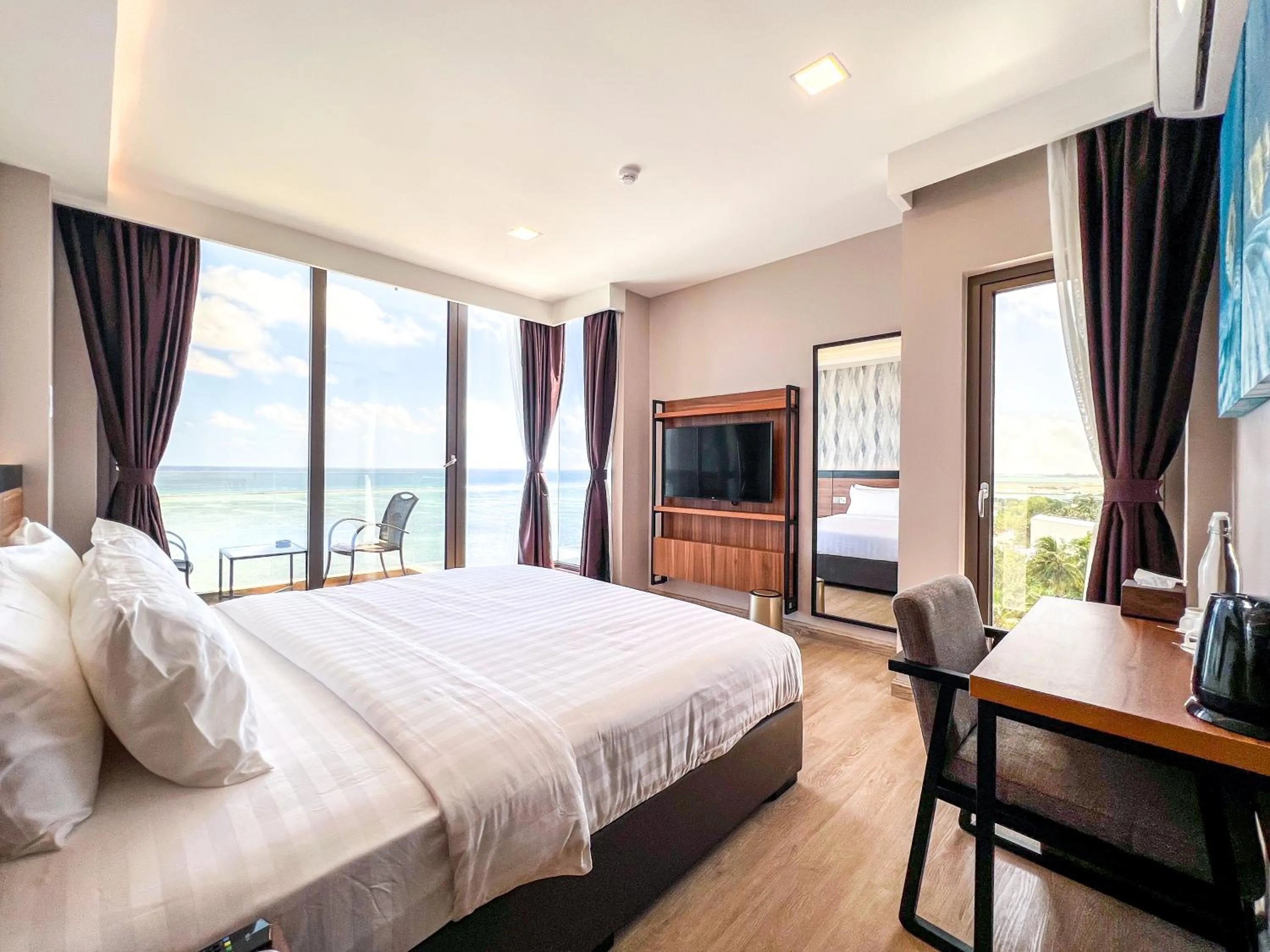 View (from property/room), Bed in Triton Prestige Seaview and Spa