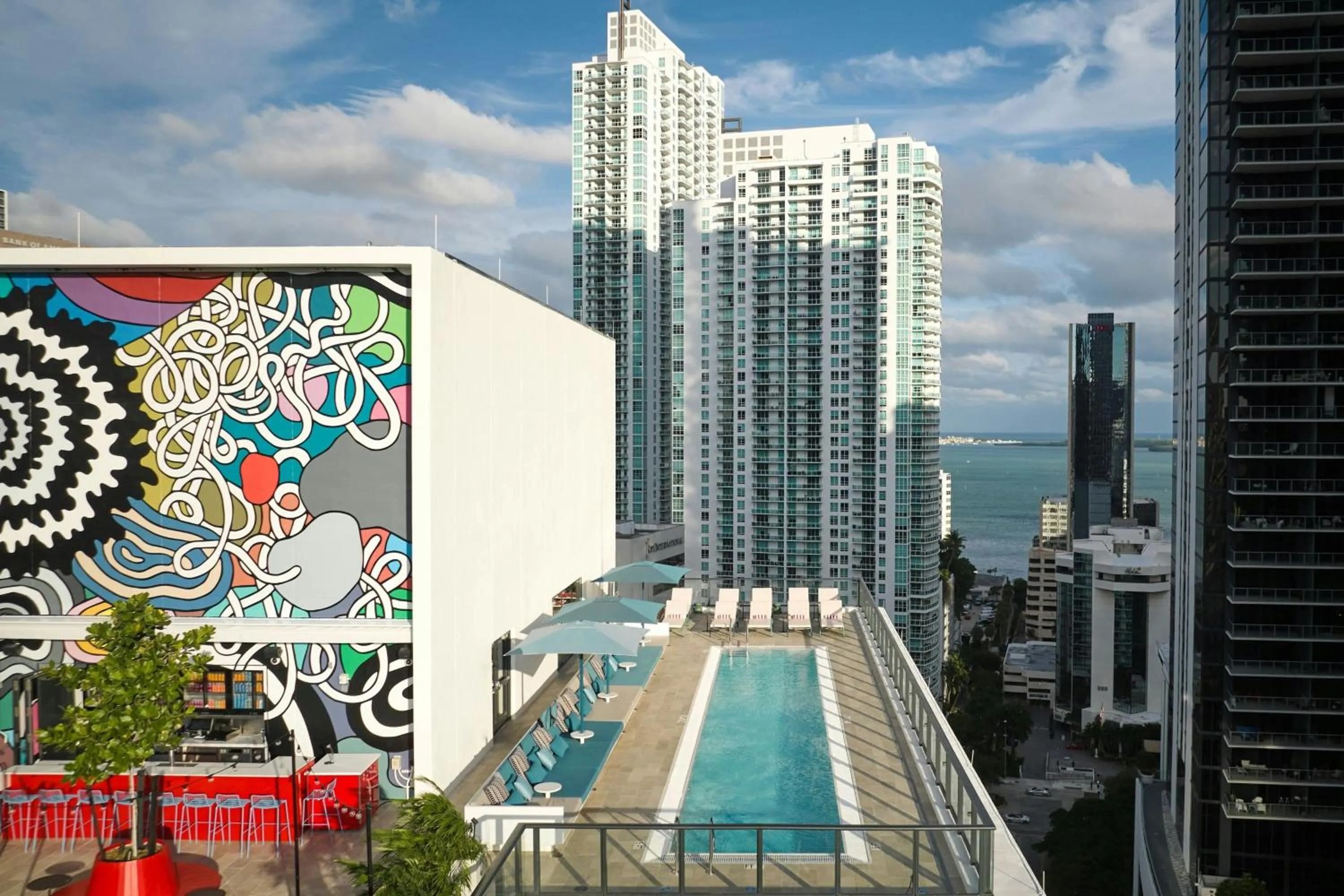 Swimming pool in citizenM Miami Brickell