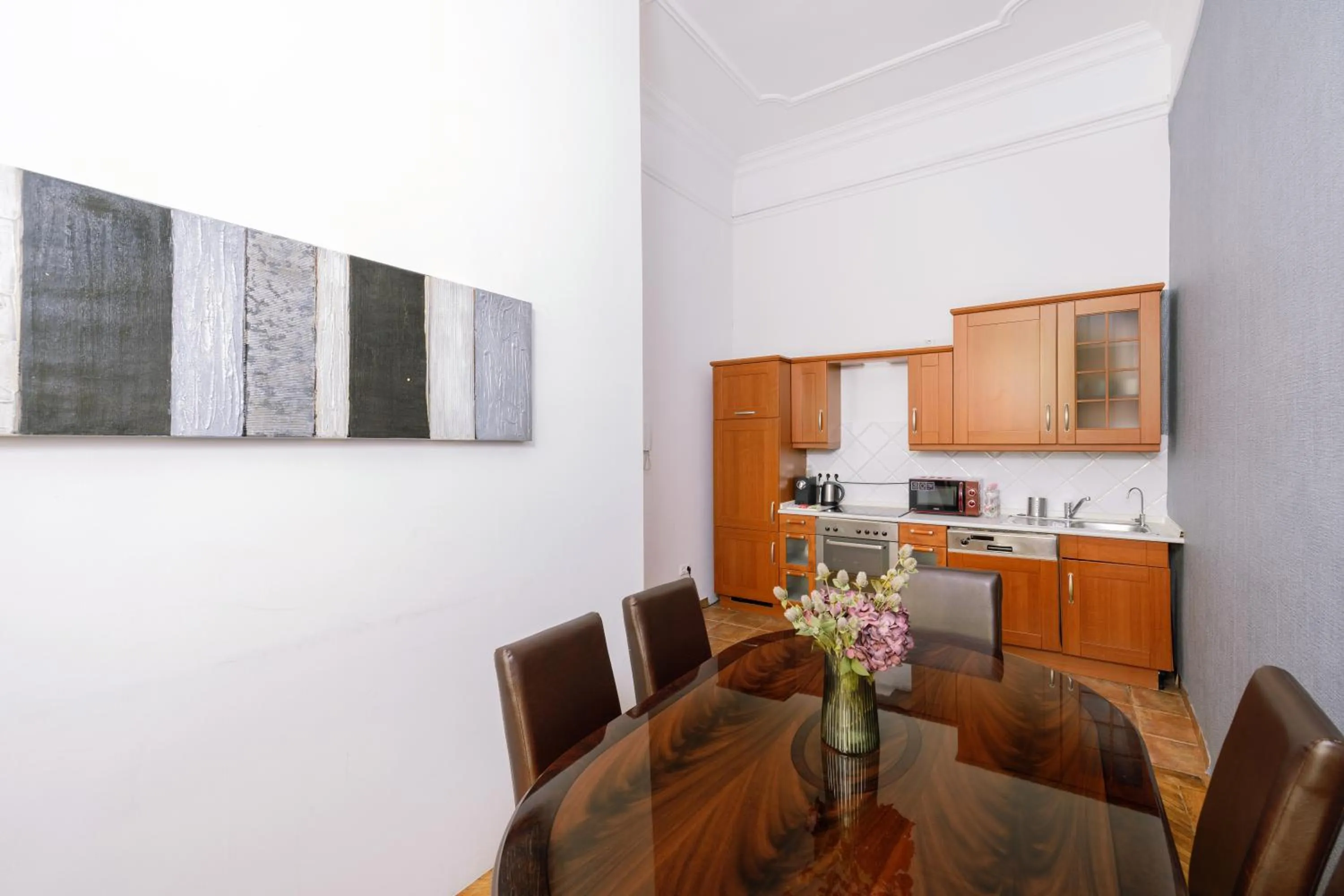 Kitchen or kitchenette in City Hotel Matyas