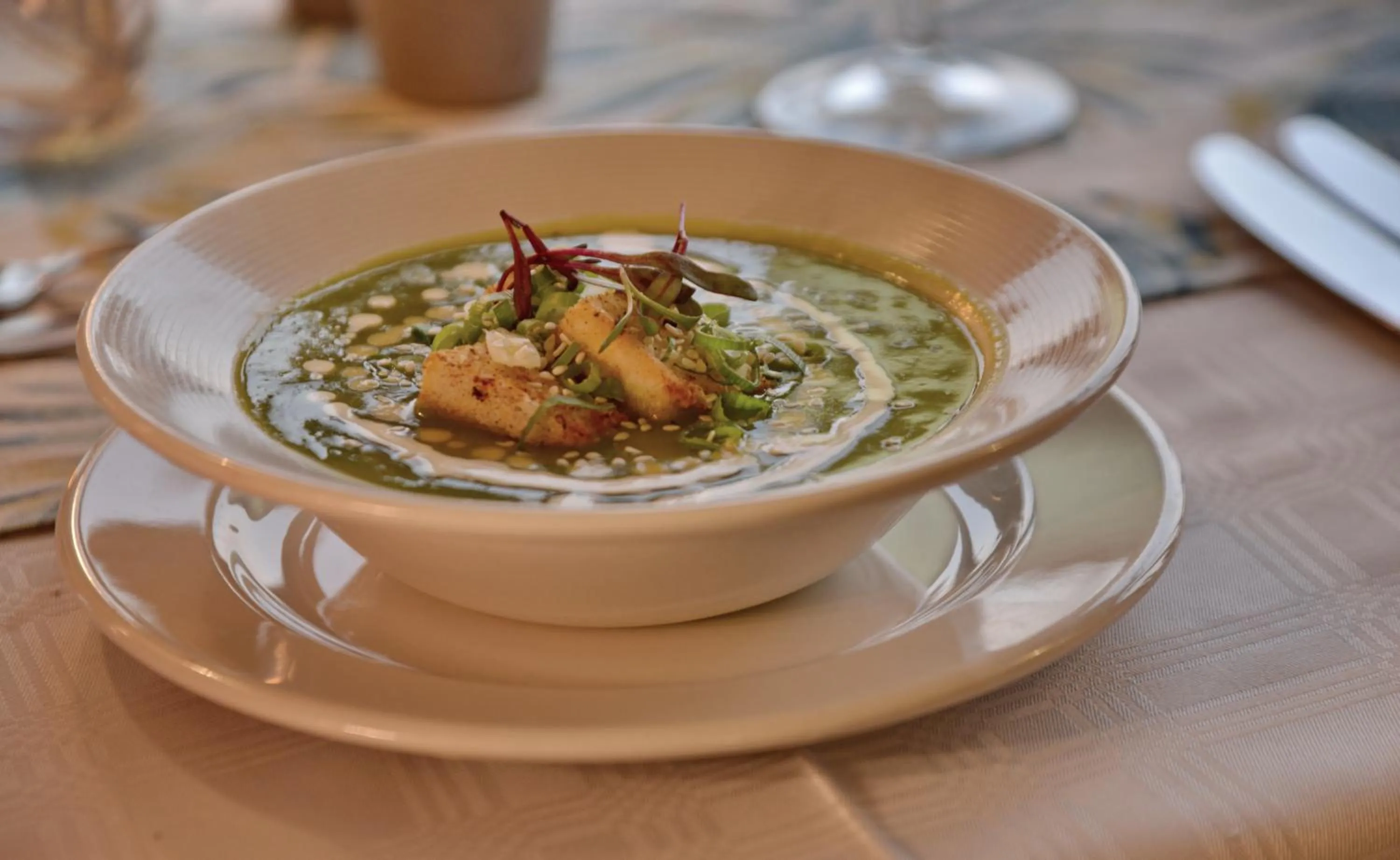 Dining area in Pumula Beach Hotel