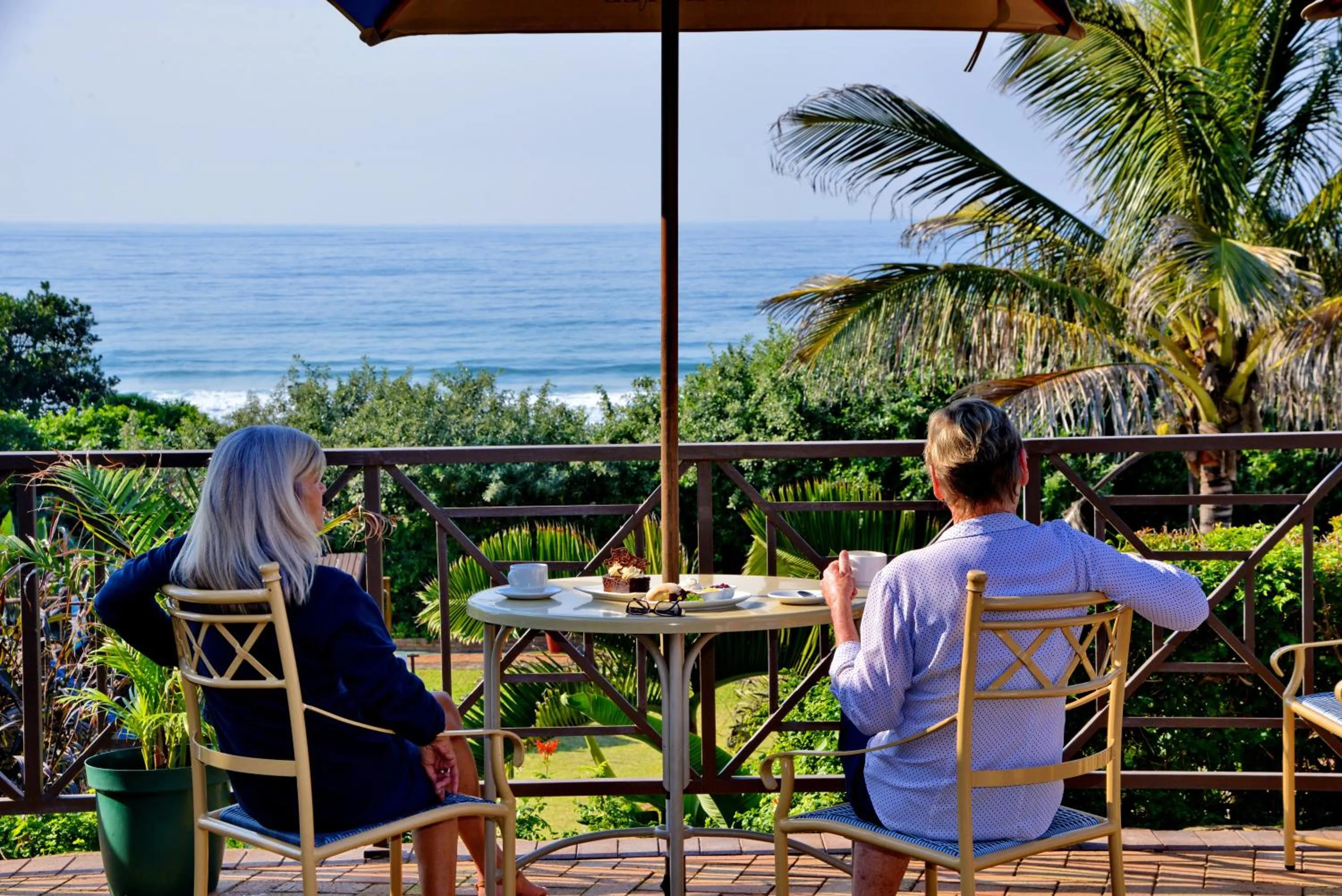 Patio in Pumula Beach Hotel