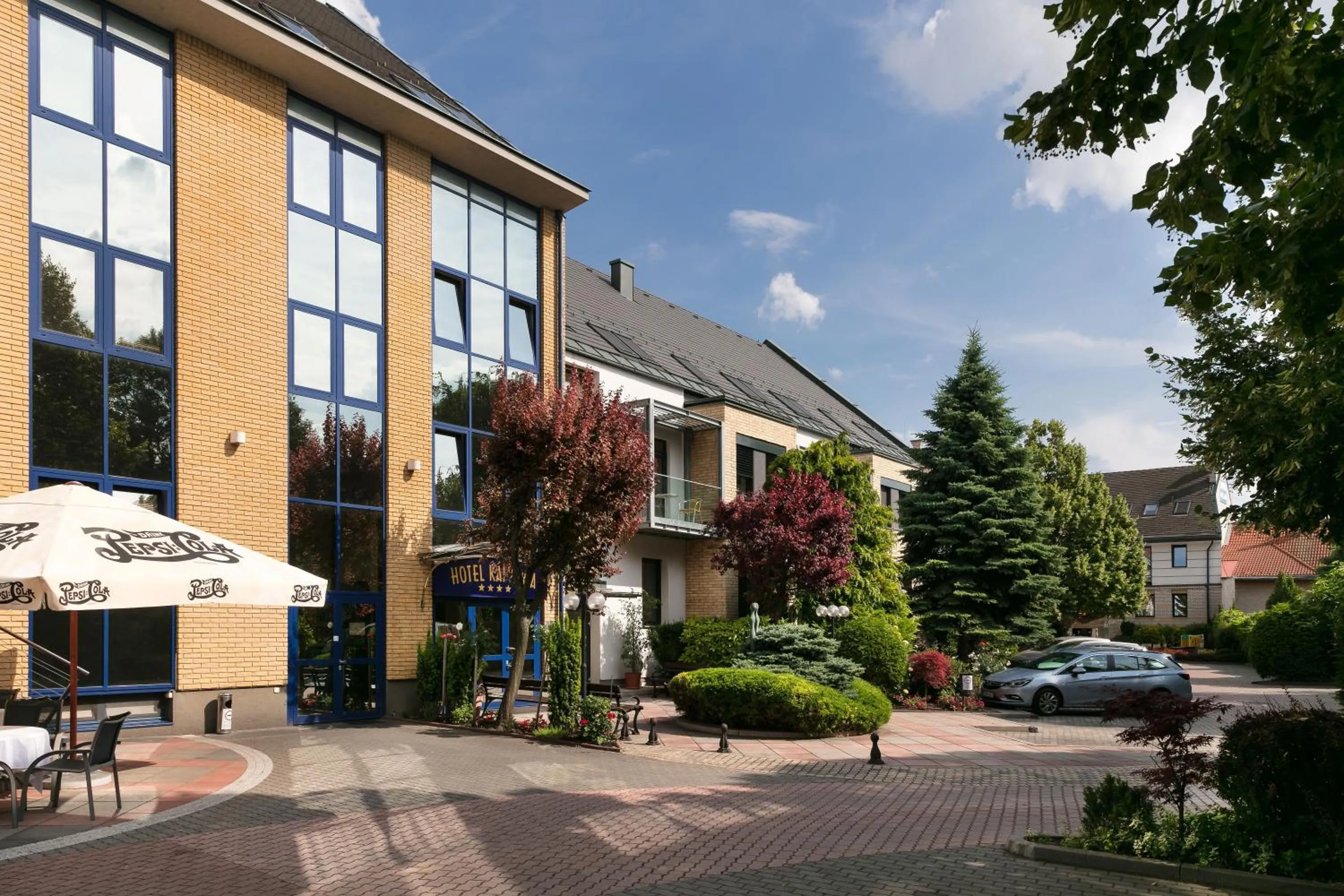 Inner courtyard view in Hotel Kálvária Superior