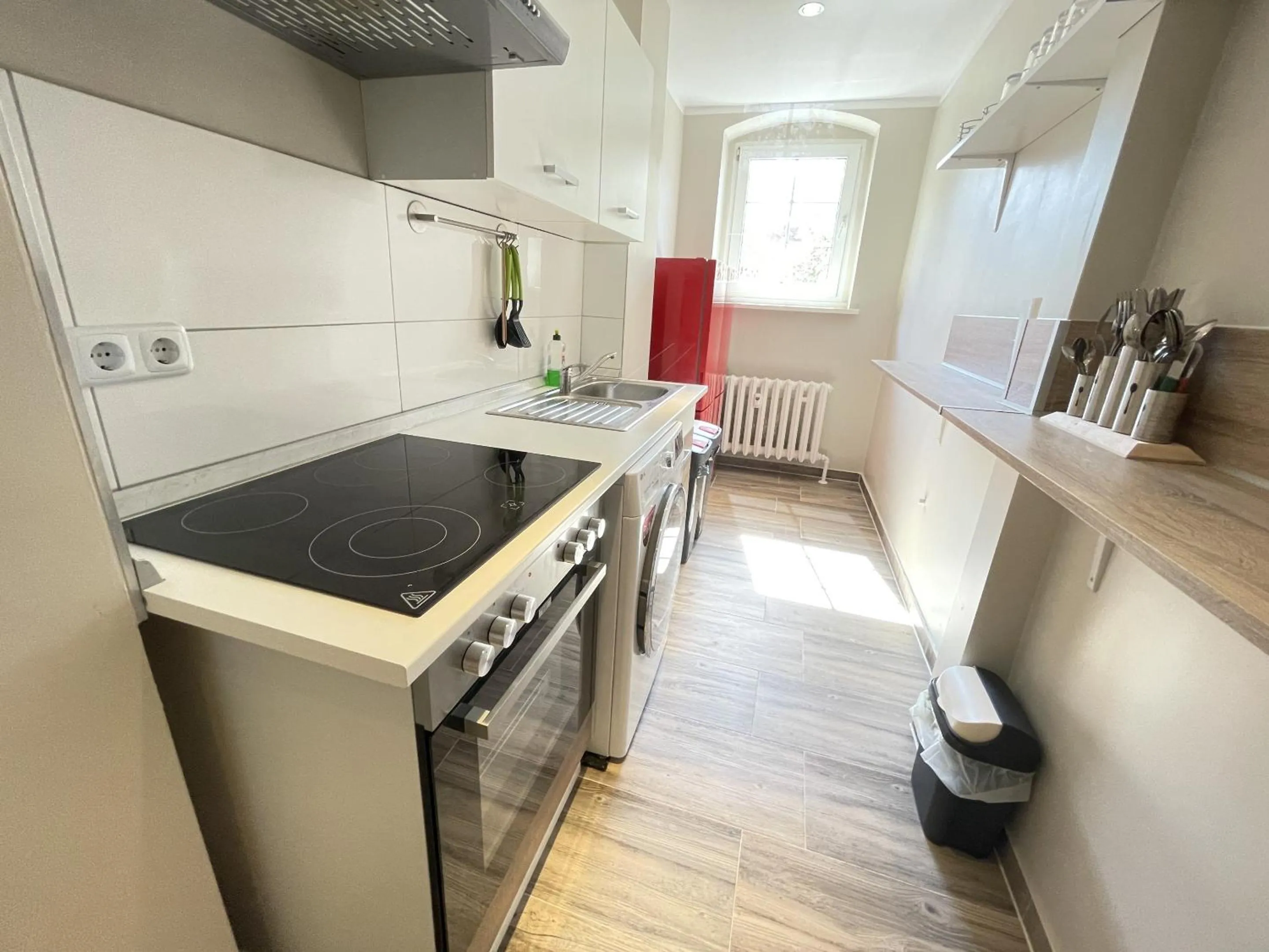 Kitchen or kitchenette in MOTEL DARIA Hennigsdorf Berlin