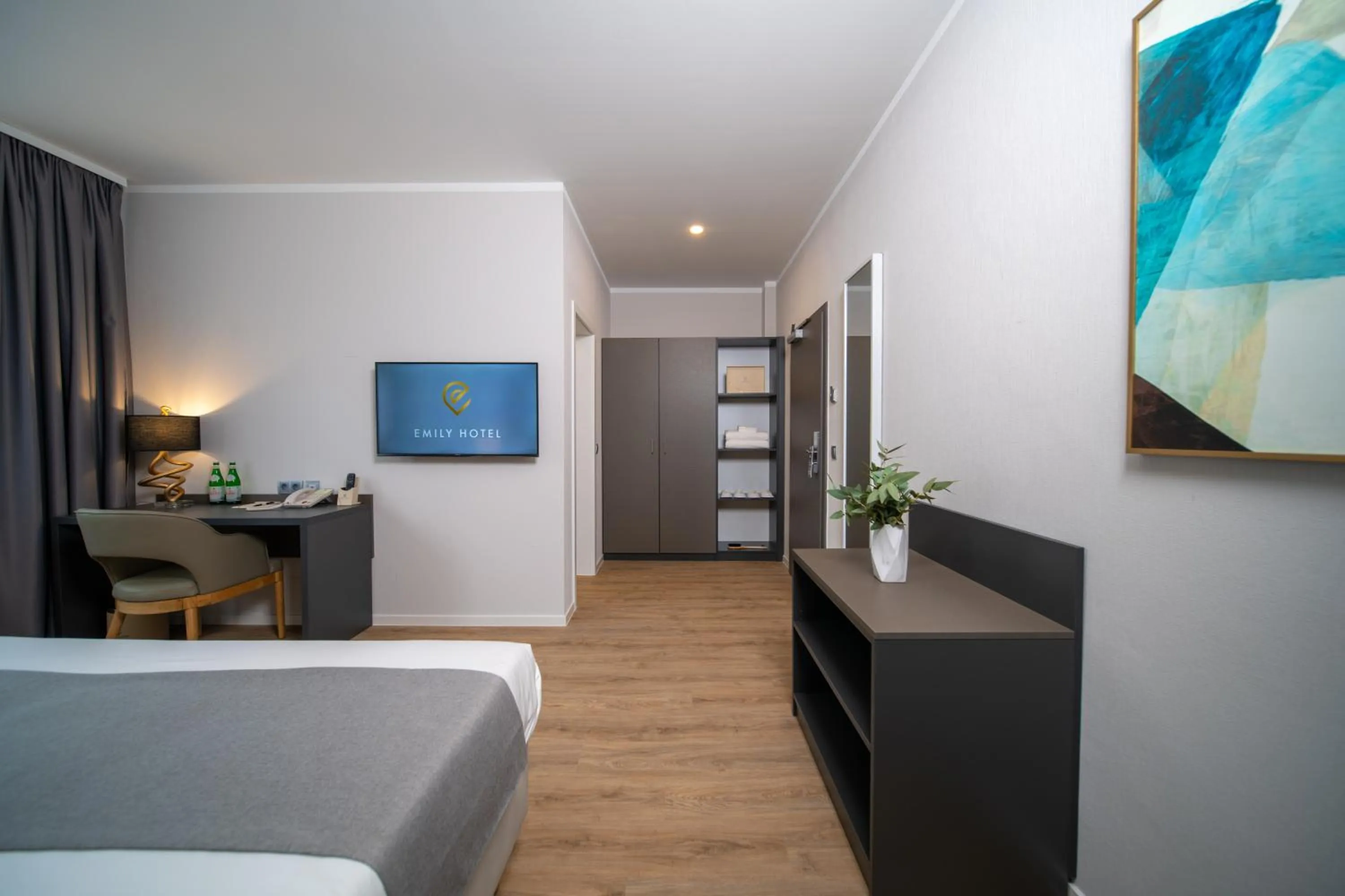 Bed in Emily Hotel Leipzig Neue Messe