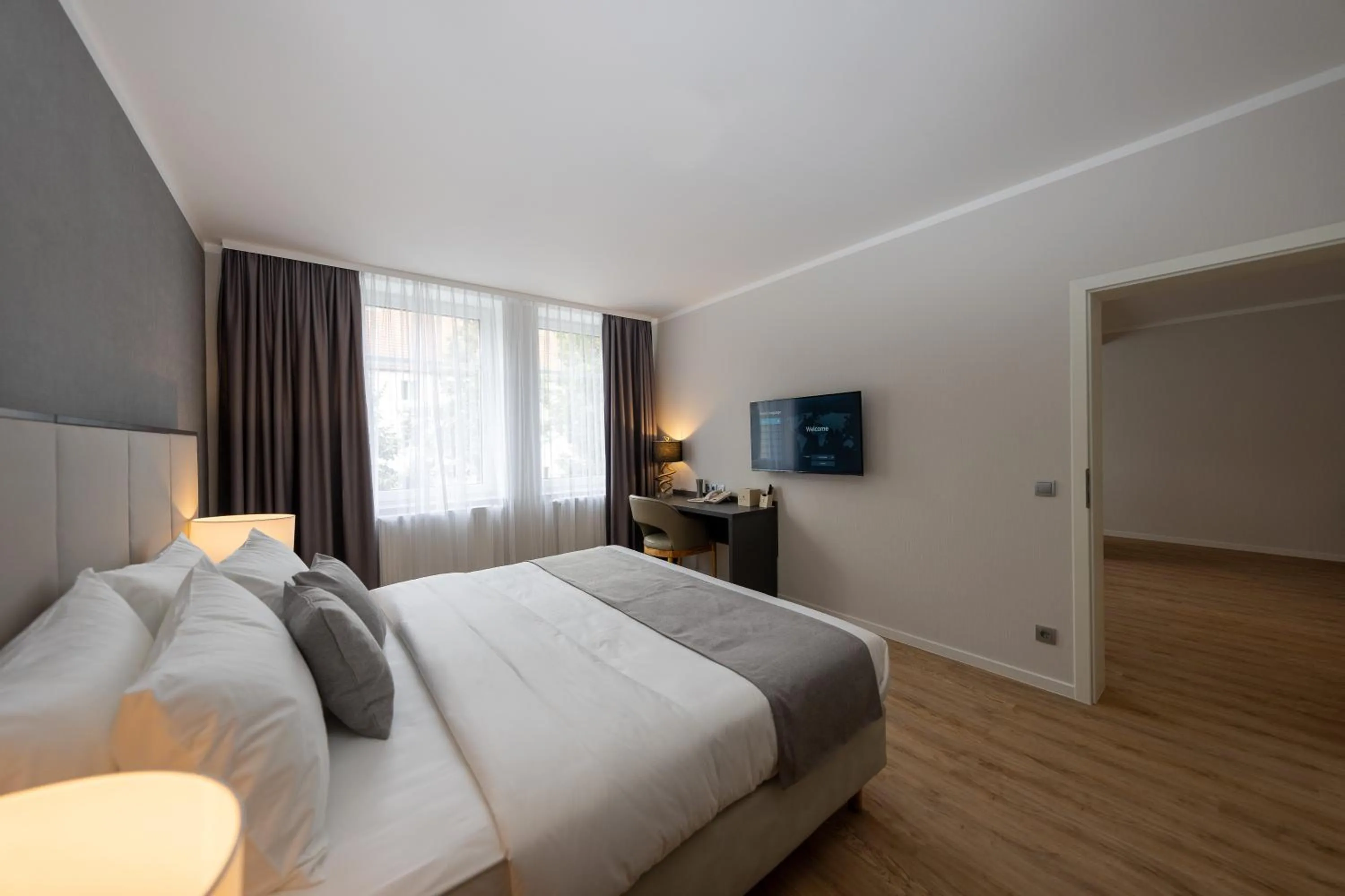 Bed in Emily Hotel Leipzig Neue Messe