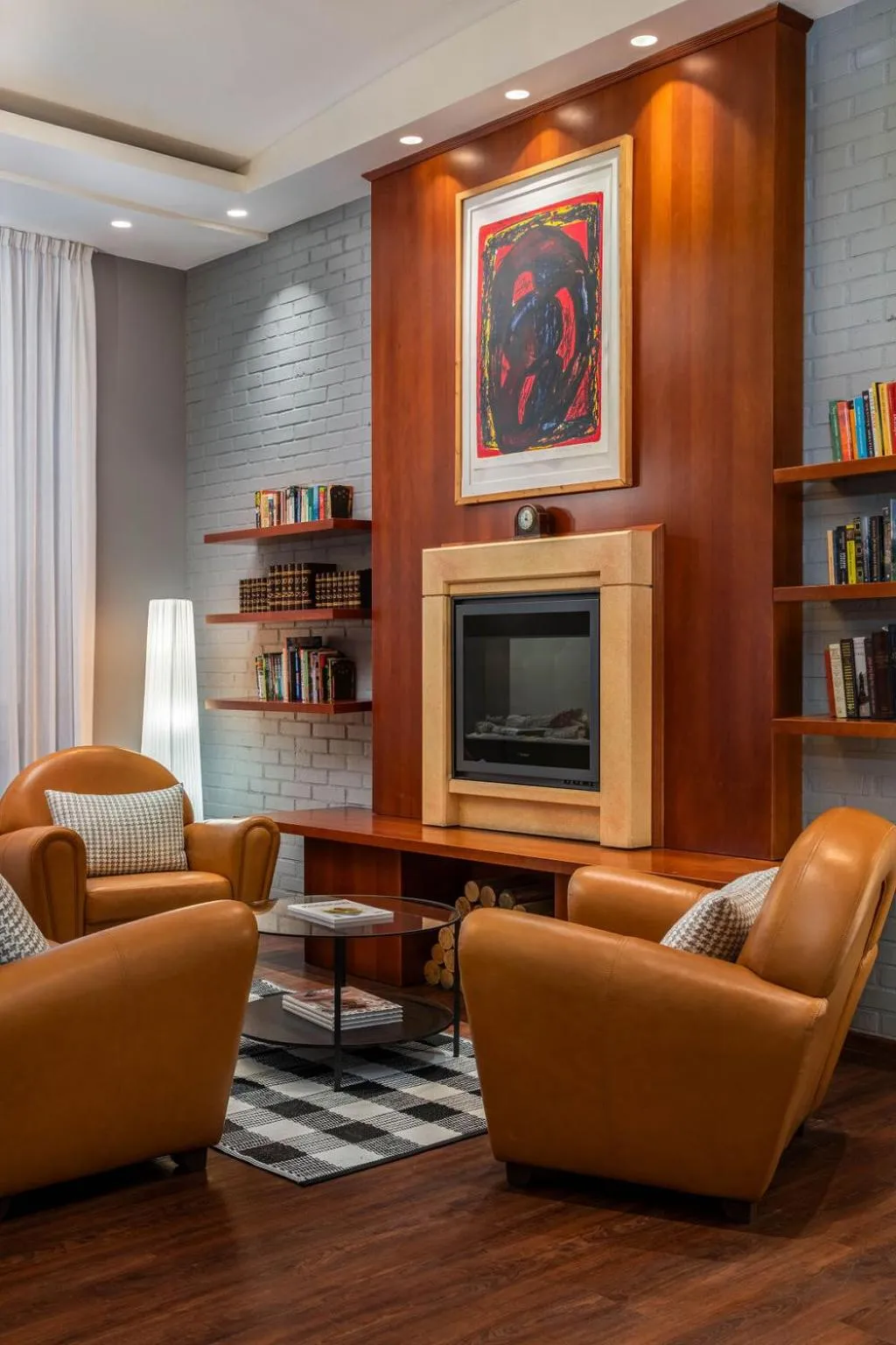 Library in Mamaison Residence Izabella Budapest