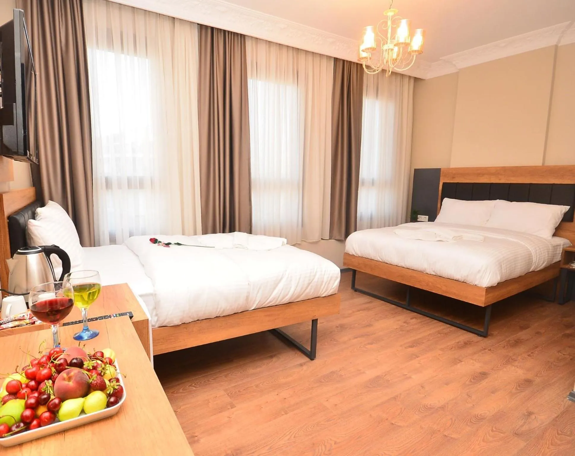 Bed in Grand Balyan Hotel & Restaurant
