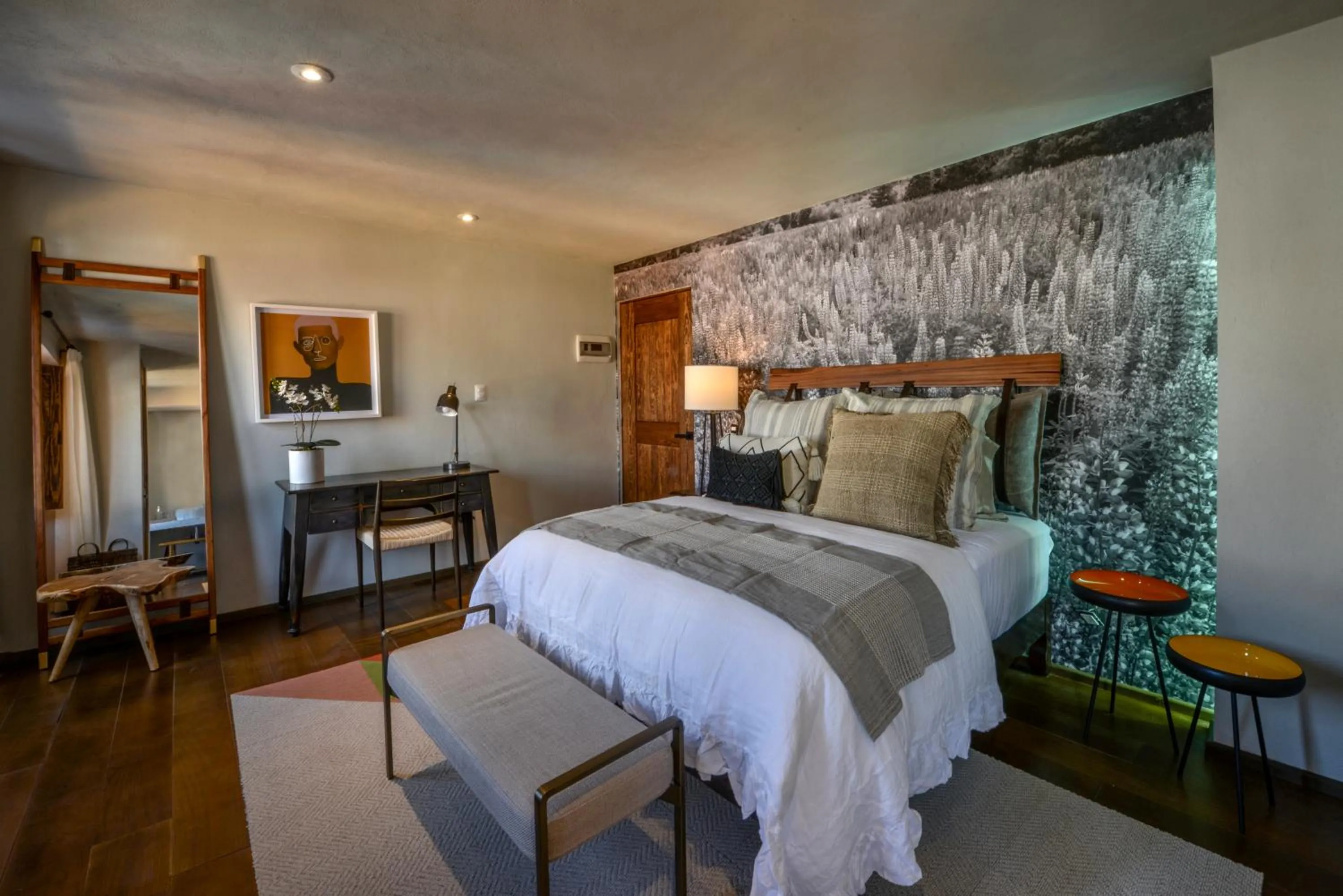 View (from property/room), Bed in Casa Cien Hilos