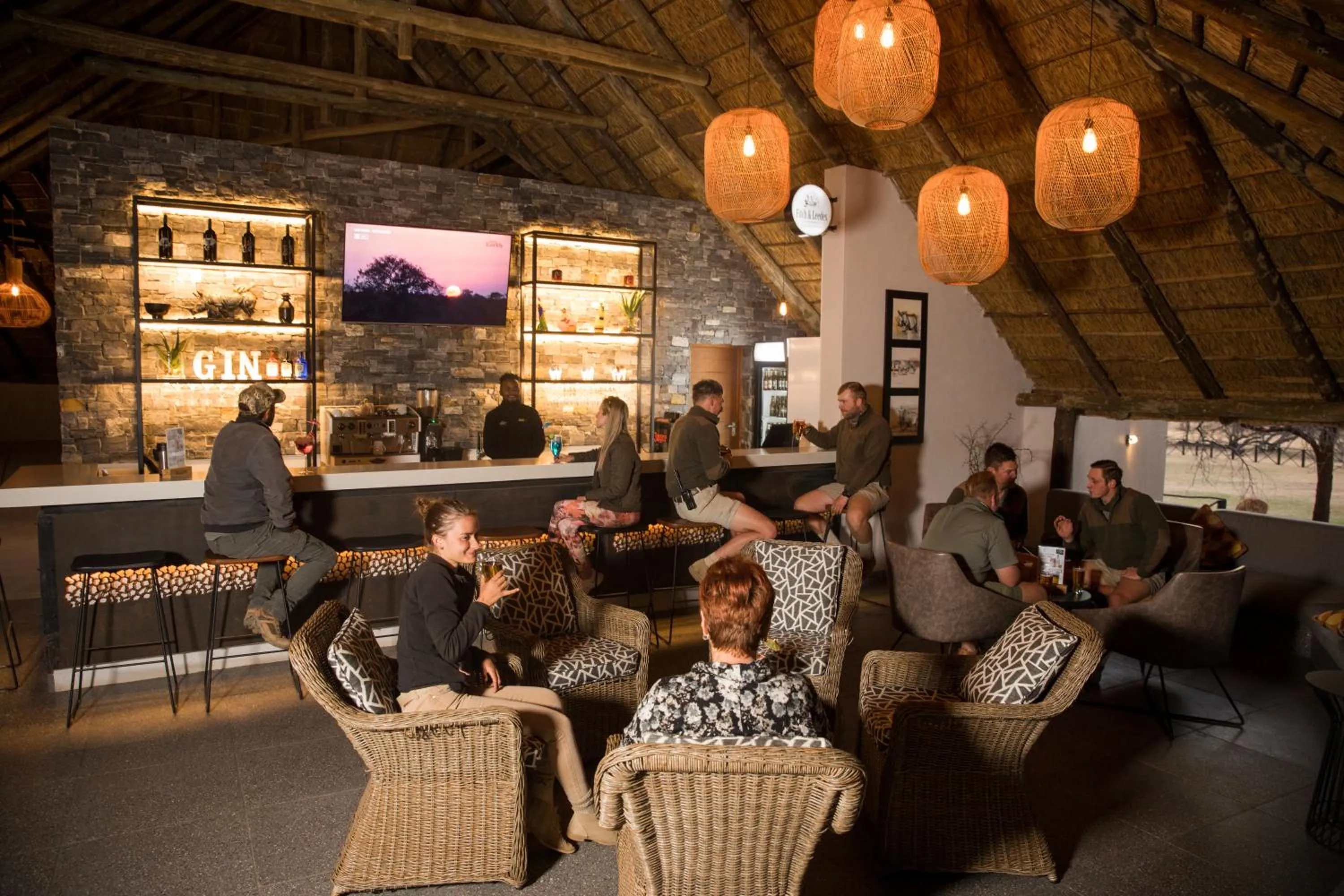 Lounge or bar in Mongena Private Game Lodge