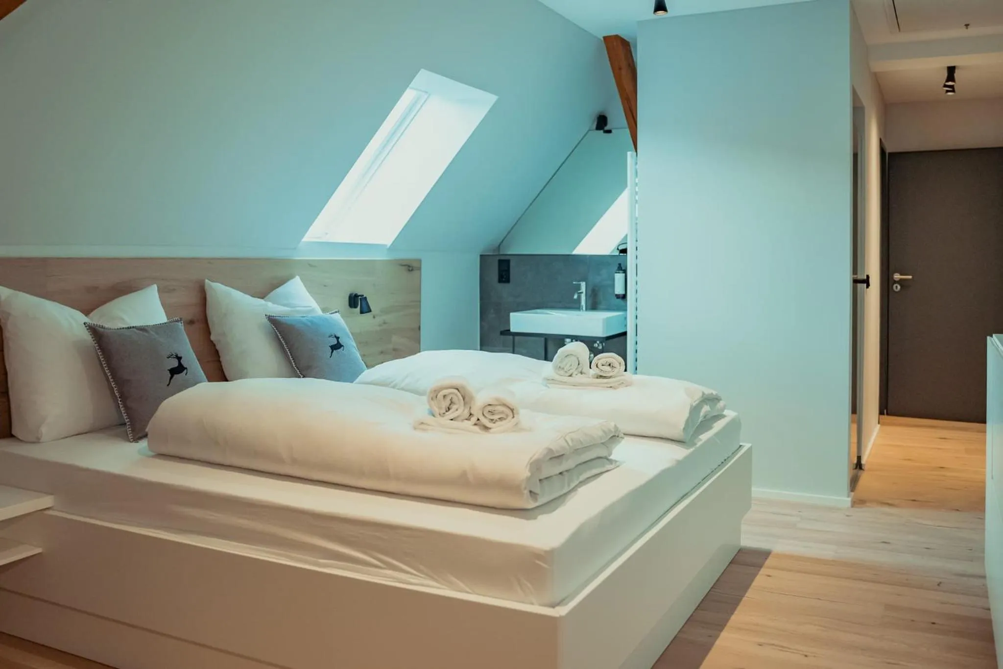 Bathroom, Bed in Mariandl im Oberwirt