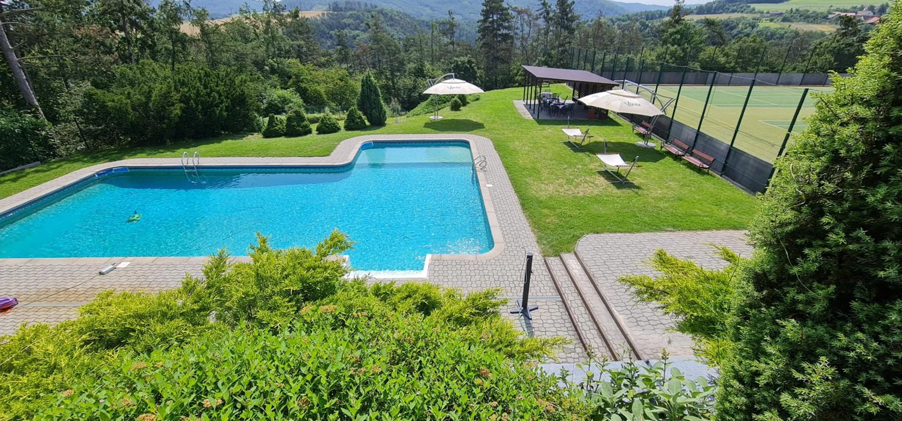 Garden view in Hotel Berounka
