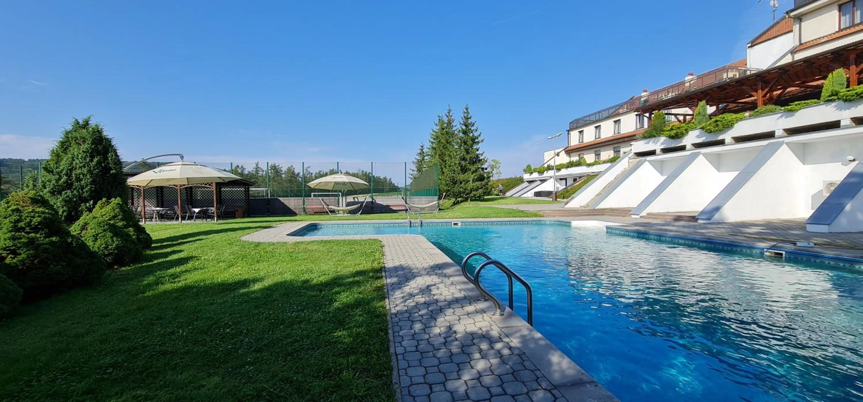 Garden view in Hotel Berounka