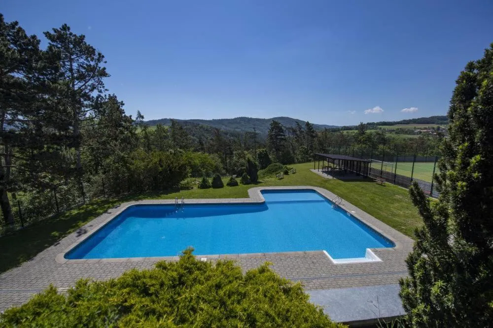 Pool view in Hotel Berounka