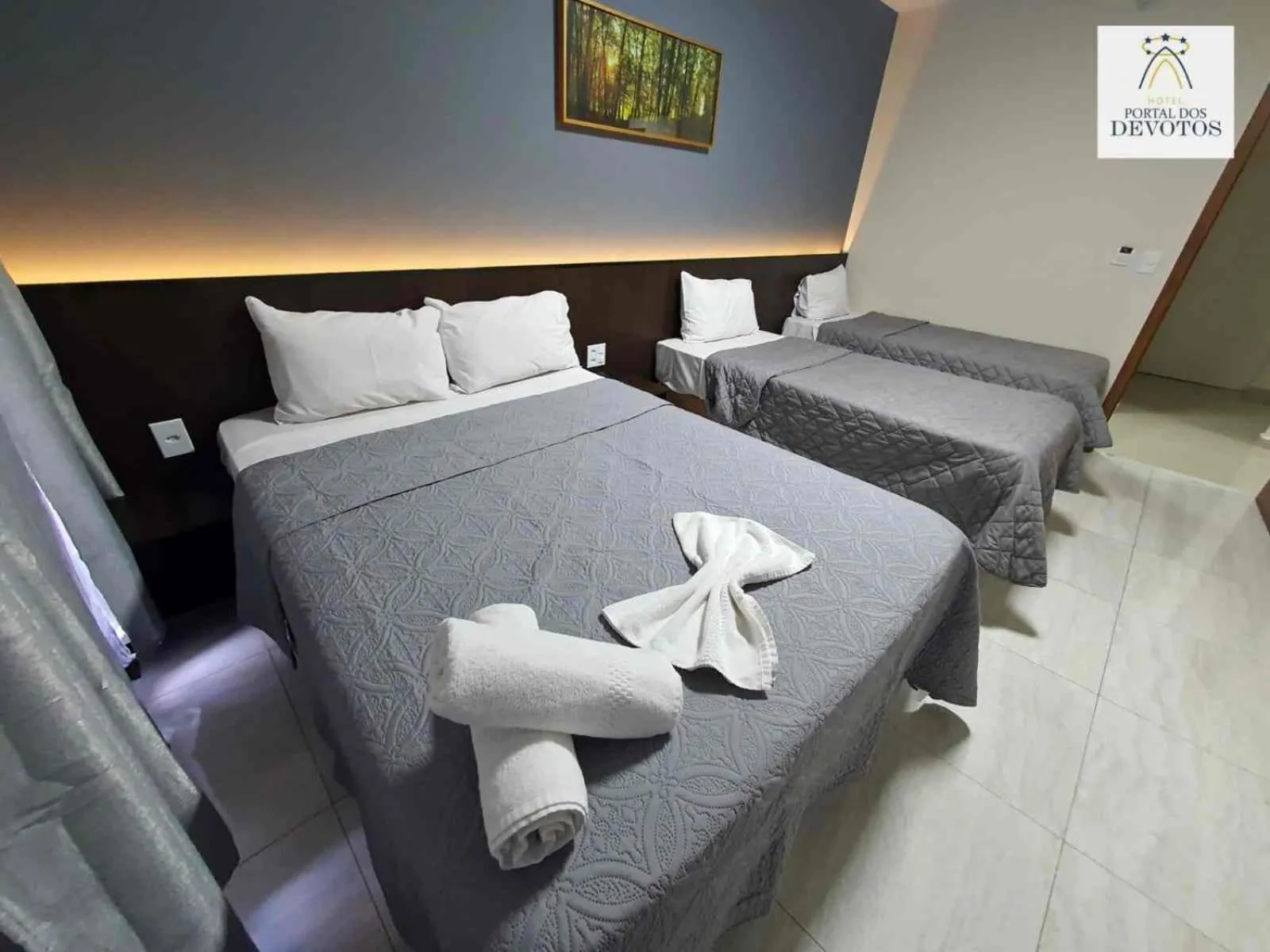 Bed in Hotel Portal dos Devotos