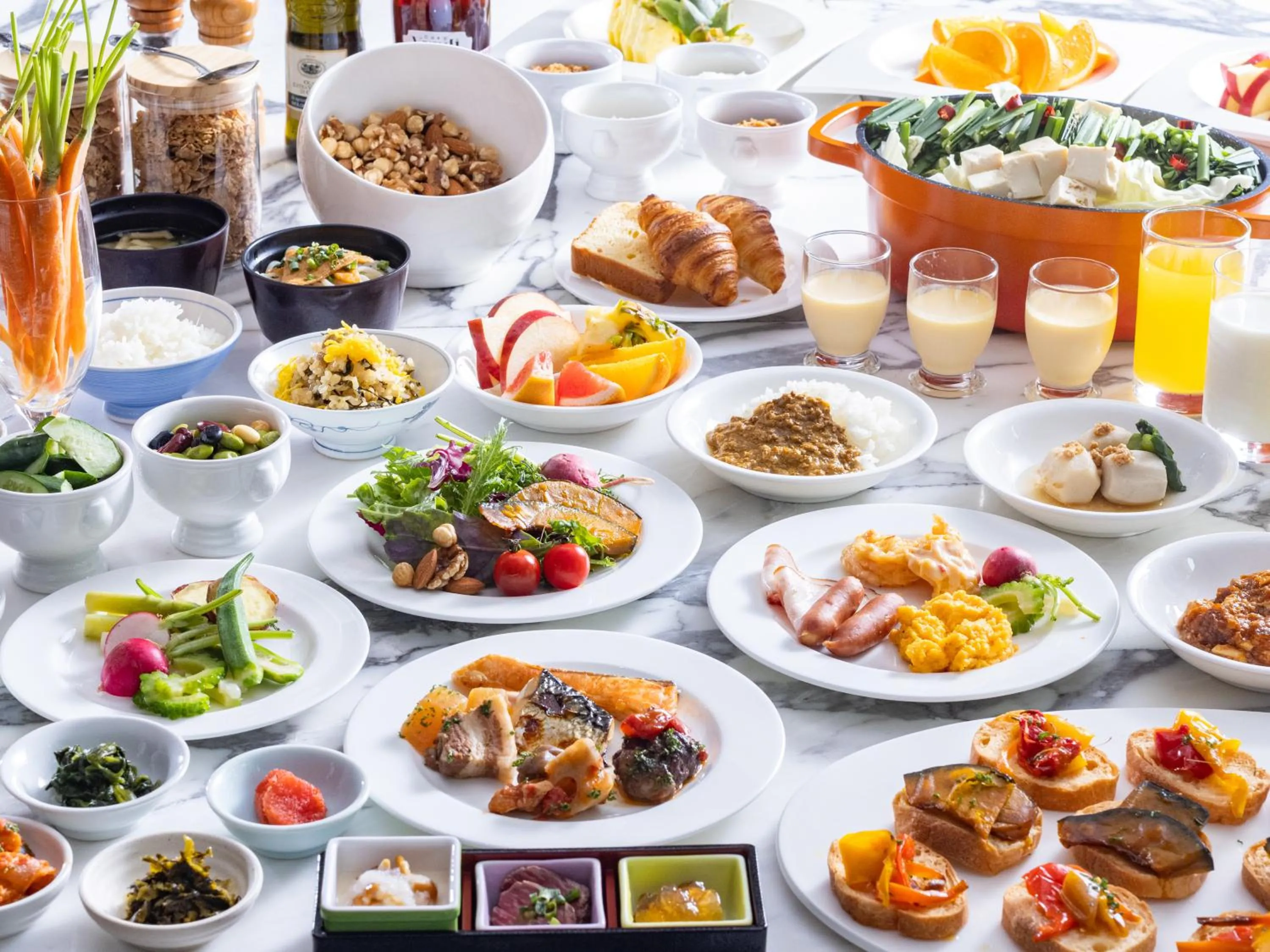 Buffet breakfast in Tenza Hotel at Hakata Station