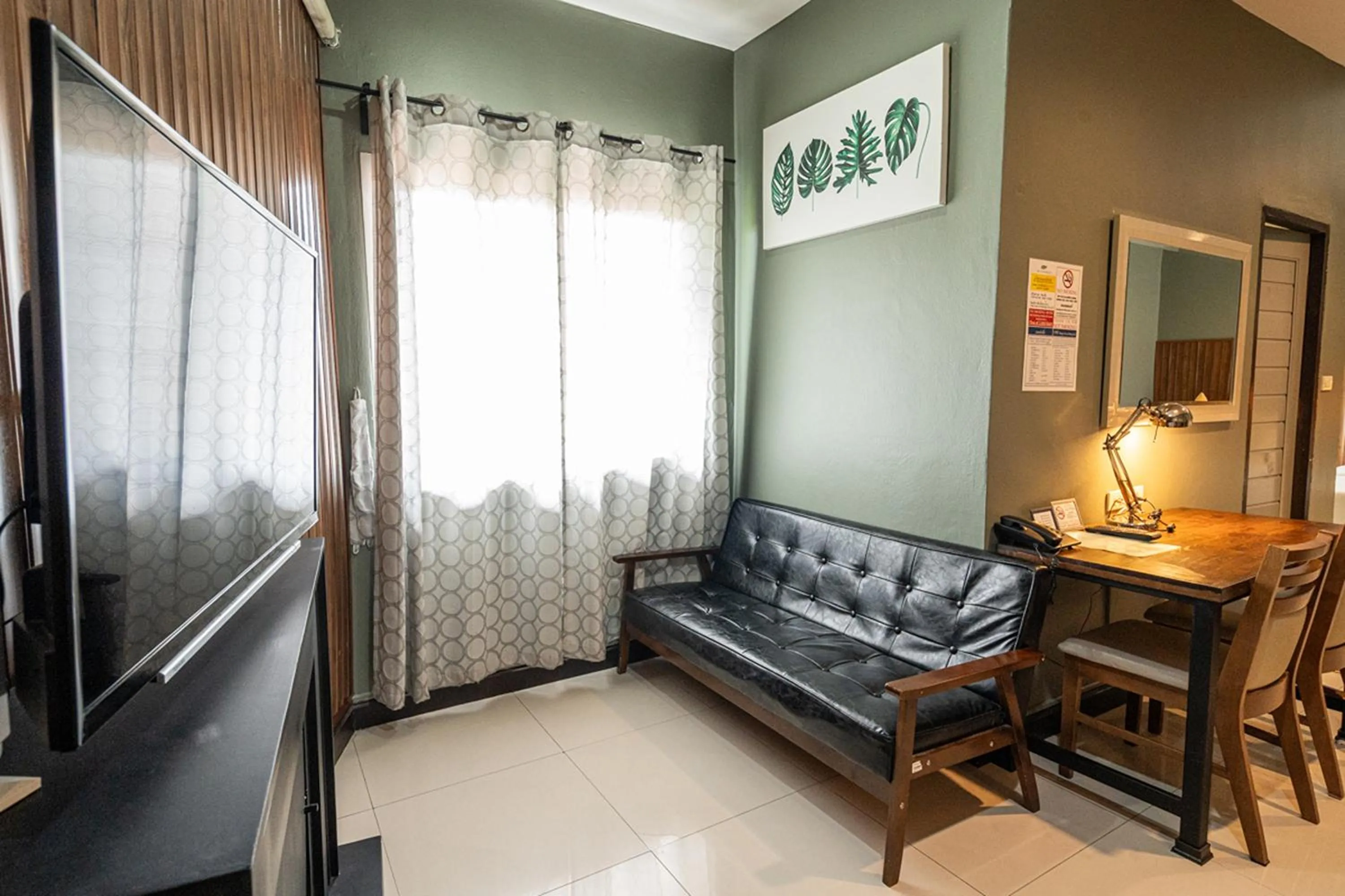 Seating area in The Palm Hotel