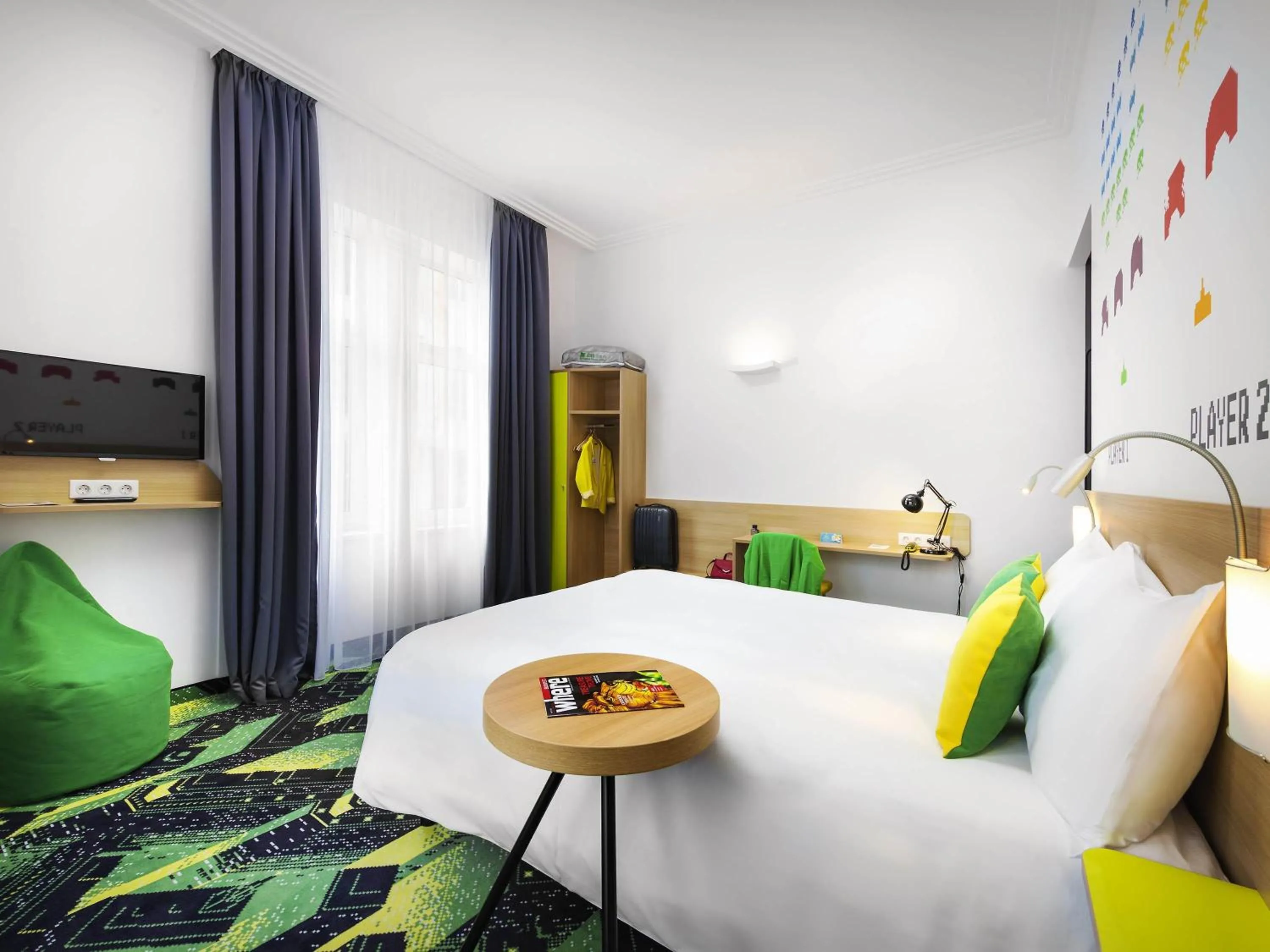 Bedroom, Bed in Ibis Styles Budapest Center