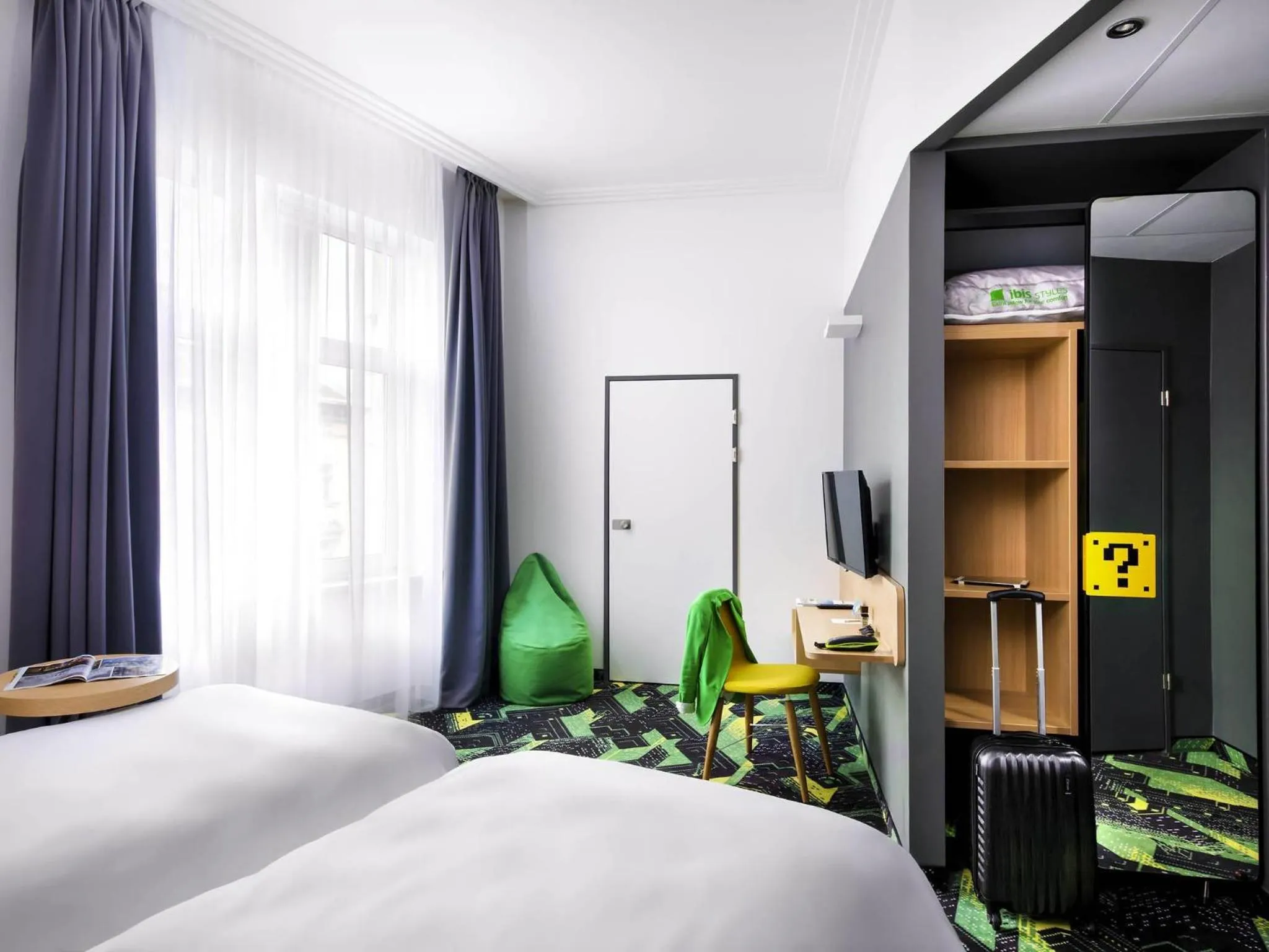 Bedroom, Bed in Ibis Styles Budapest Center