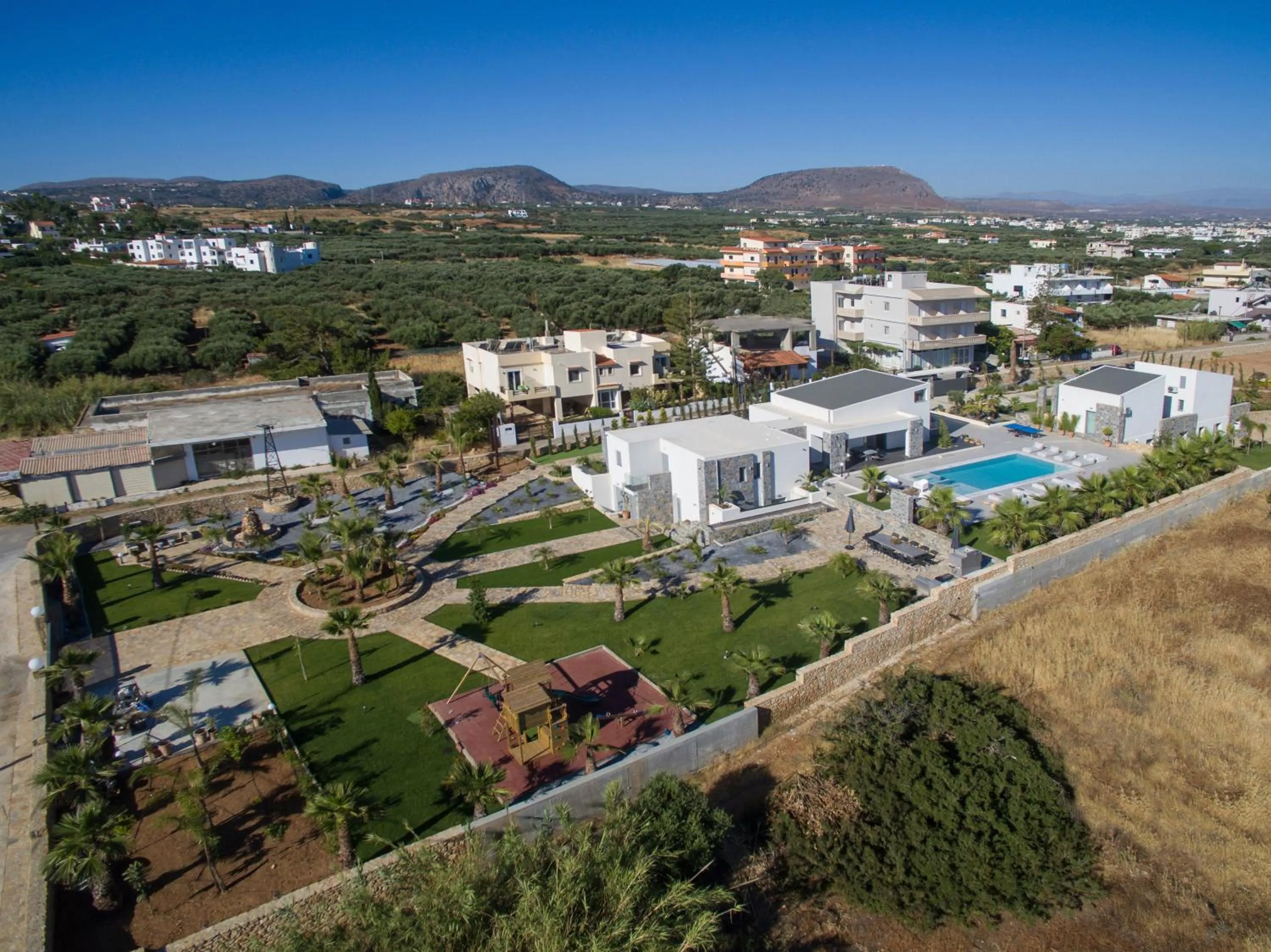 Bird's eye view in Opsis Luxury Villa with swimming pool