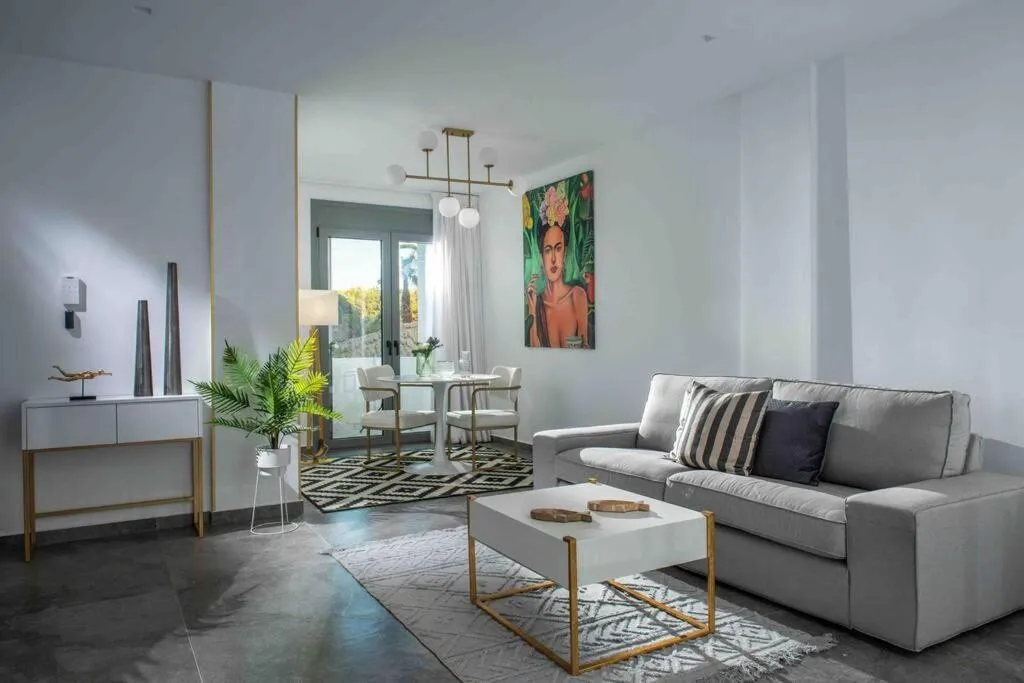 Living room in Opsis Luxury Villa with swimming pool