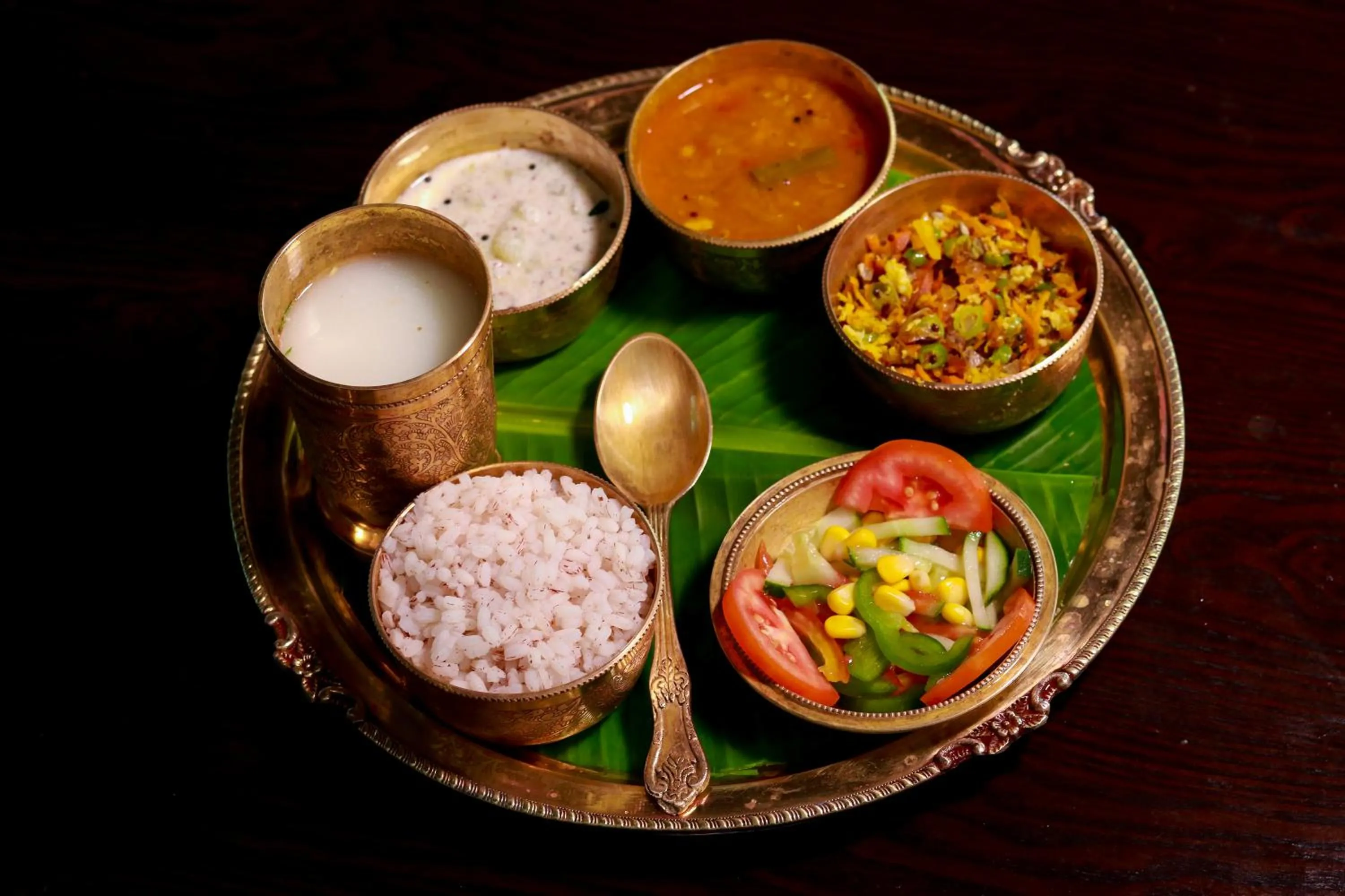 Lunch in Aanandakosha Ayurveda Retreat