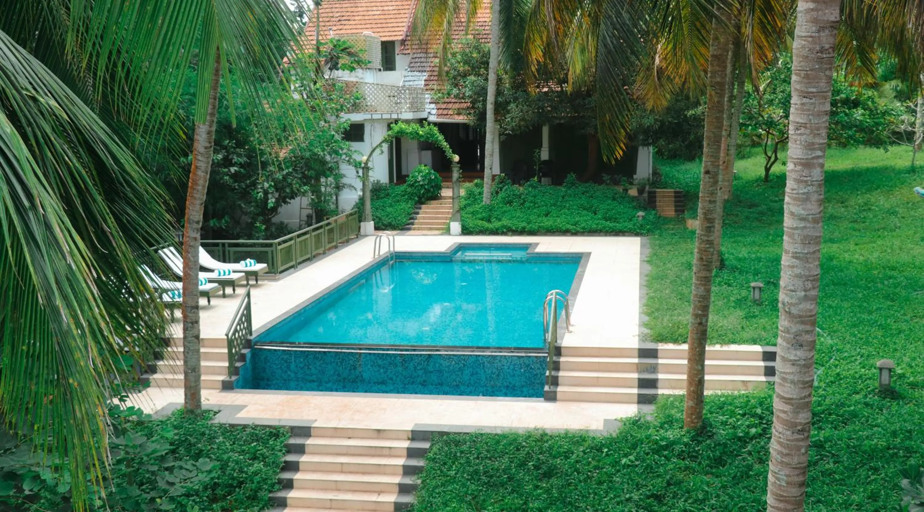 Swimming pool in Aanandakosha Ayurveda Retreat