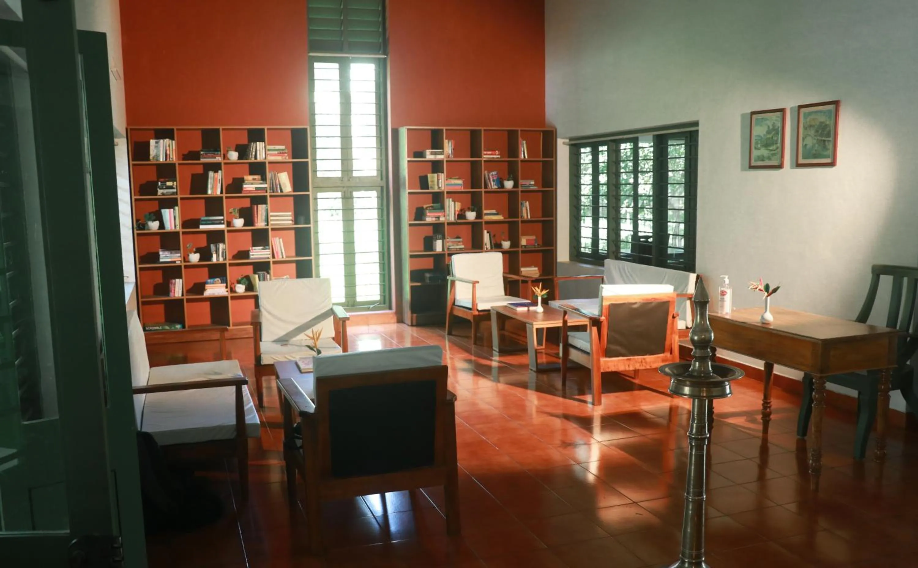 Seating area in Aanandakosha Ayurveda Retreat
