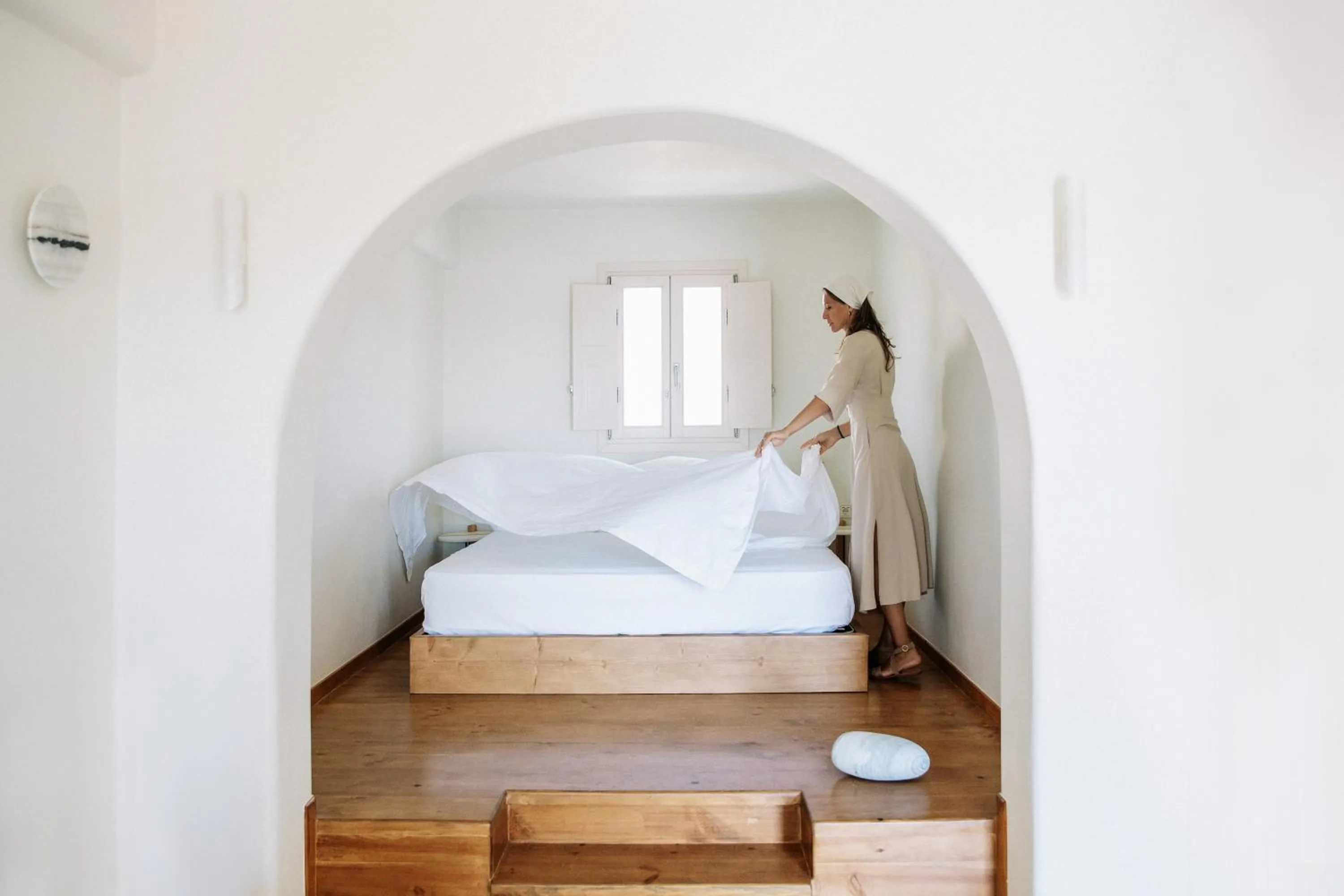 Bedroom, Bed in Ammothines Cycladic Suites