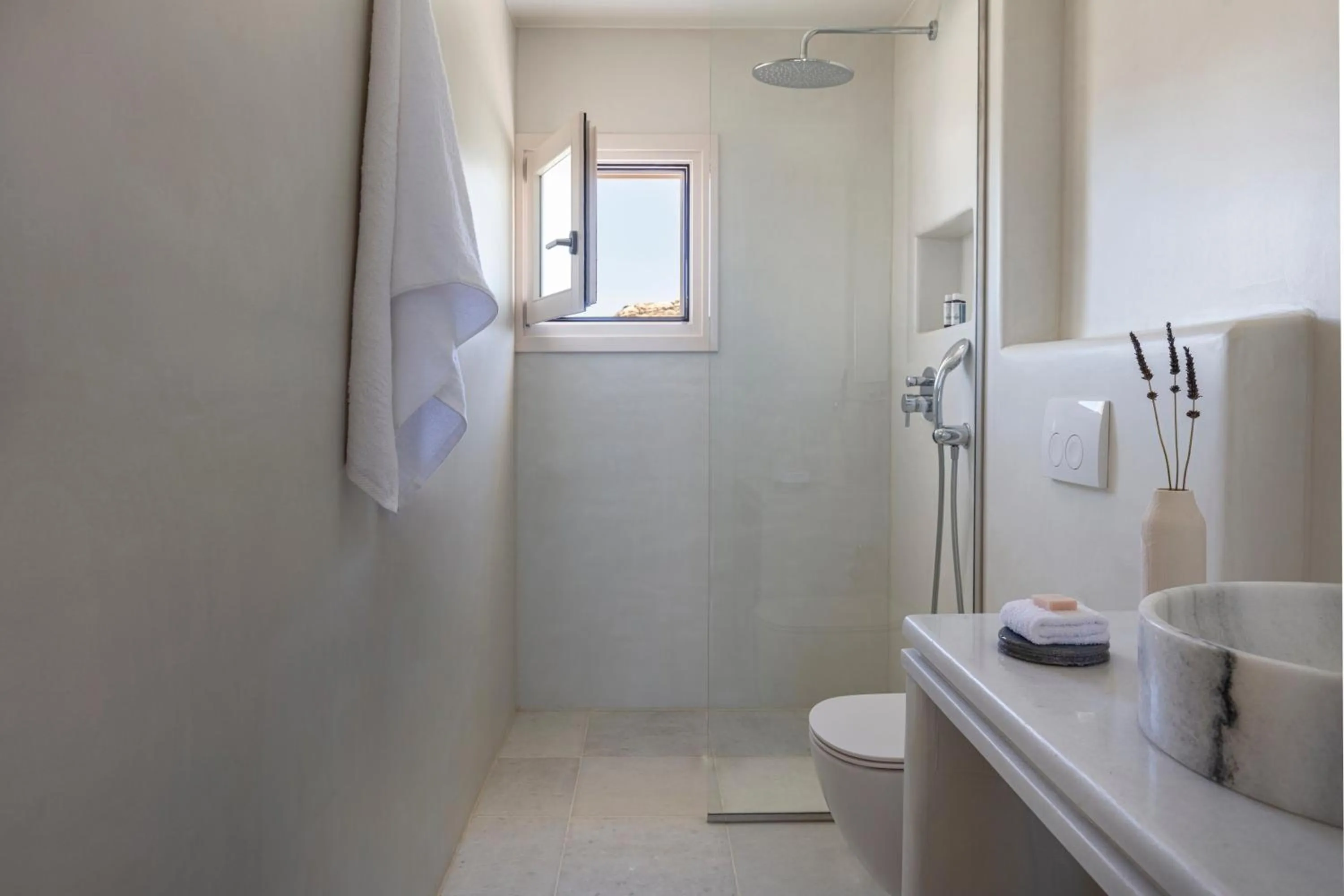 Bathroom in Ammothines Cycladic Suites