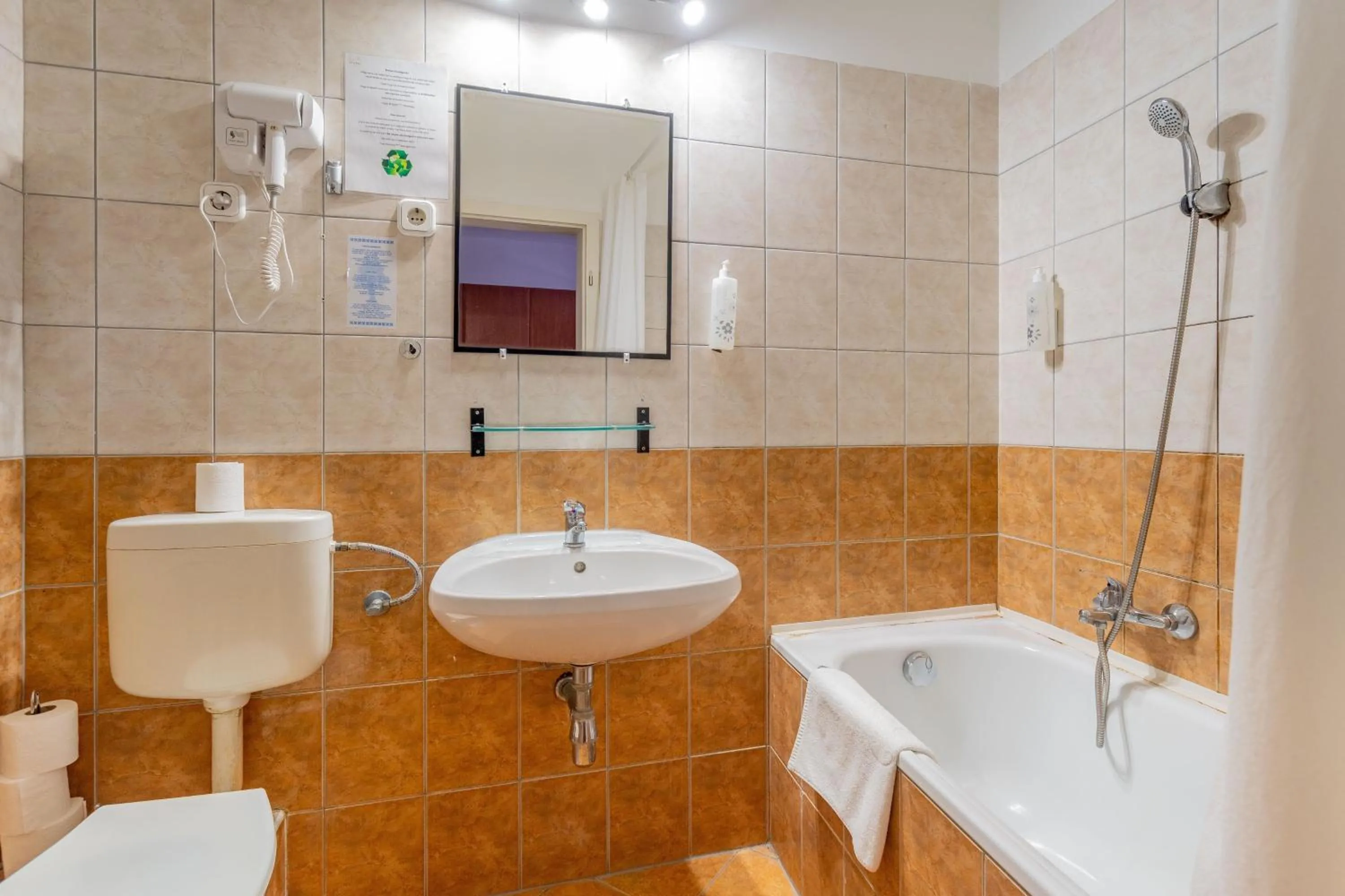 Shower in Triple M Hotel