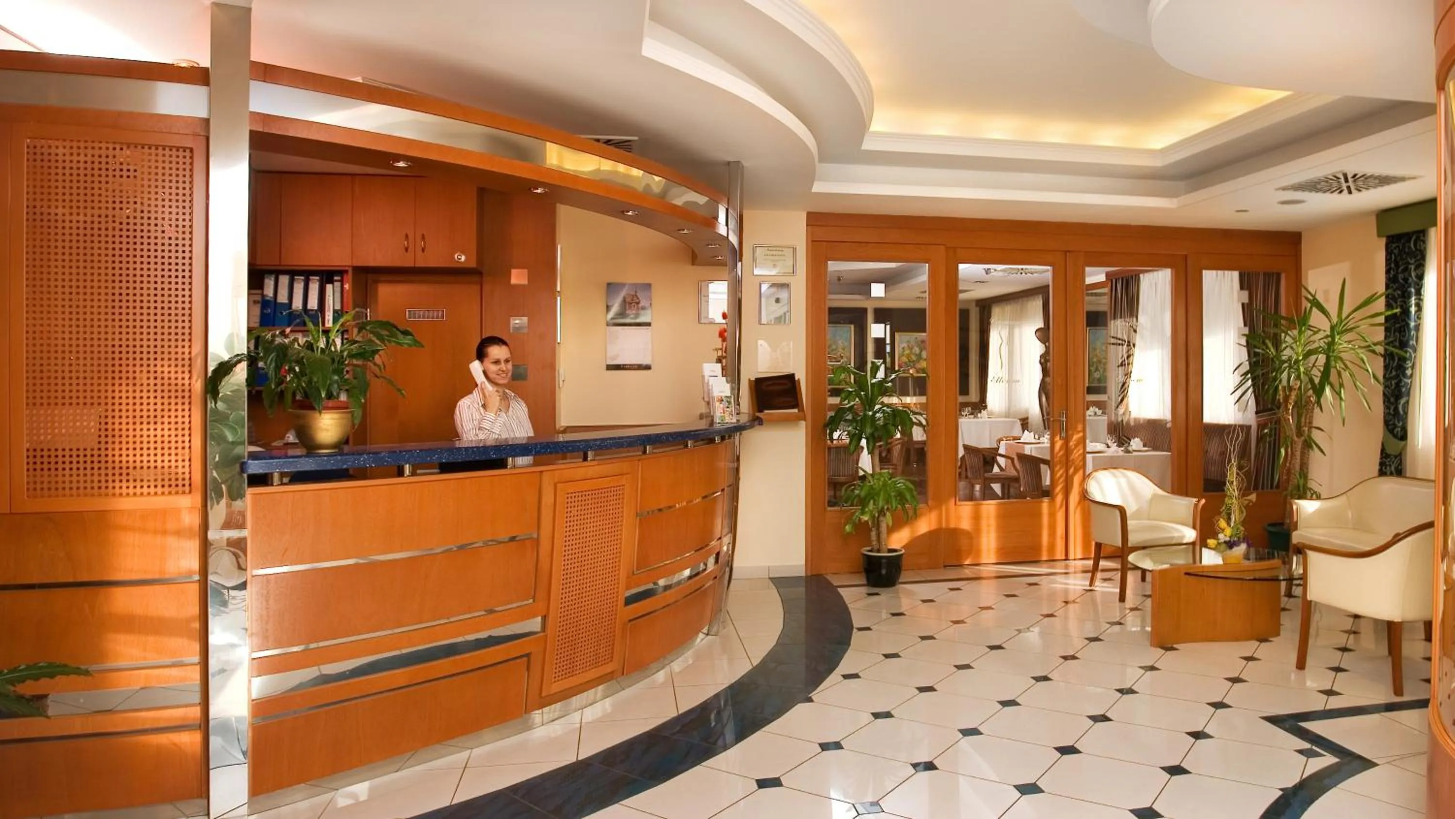Lobby or reception in Hotel Kálvária