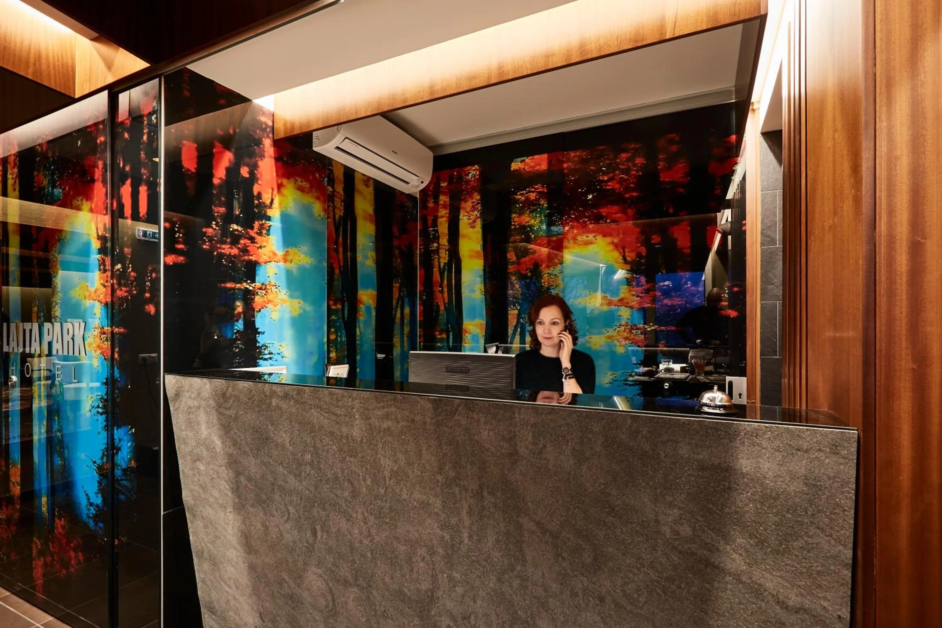 Lobby or reception in Hotel Lajta Park